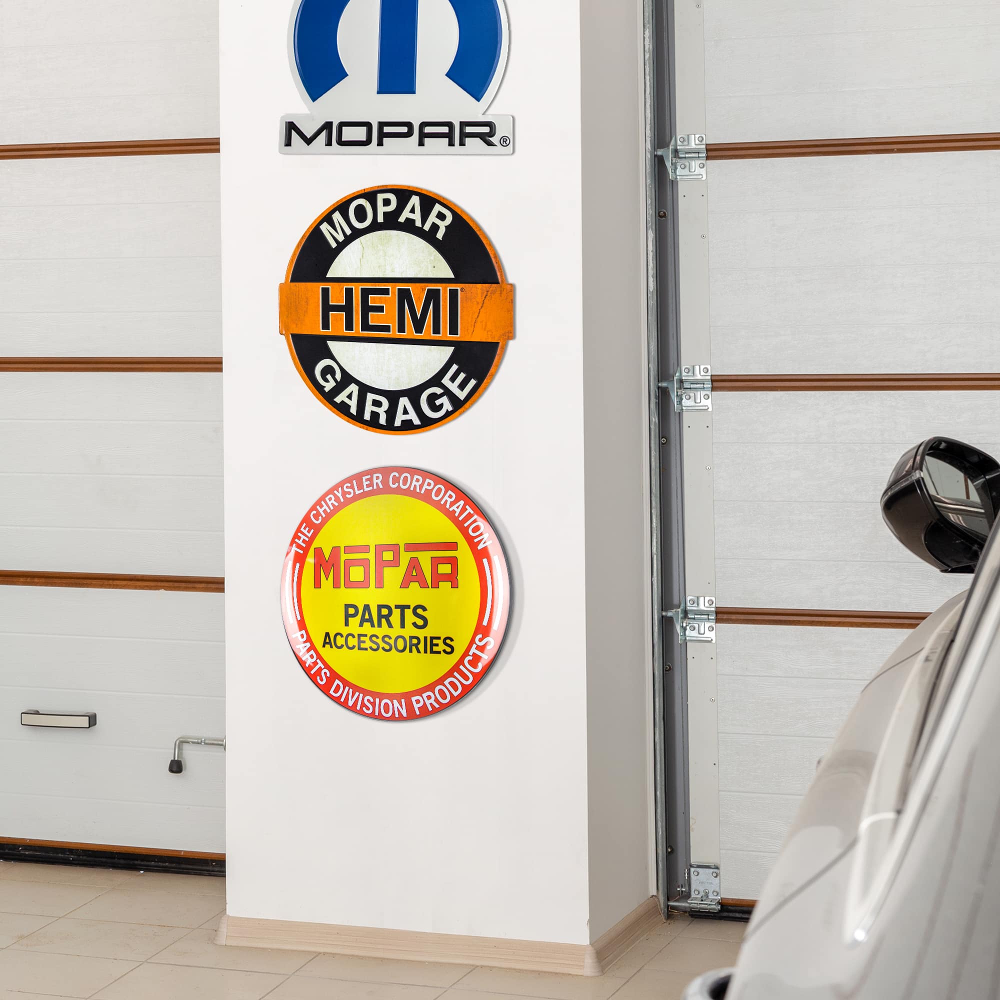 American Art Décor™ 16.25" Mopar HEMI® Garage Embossed Metal Wall Sign