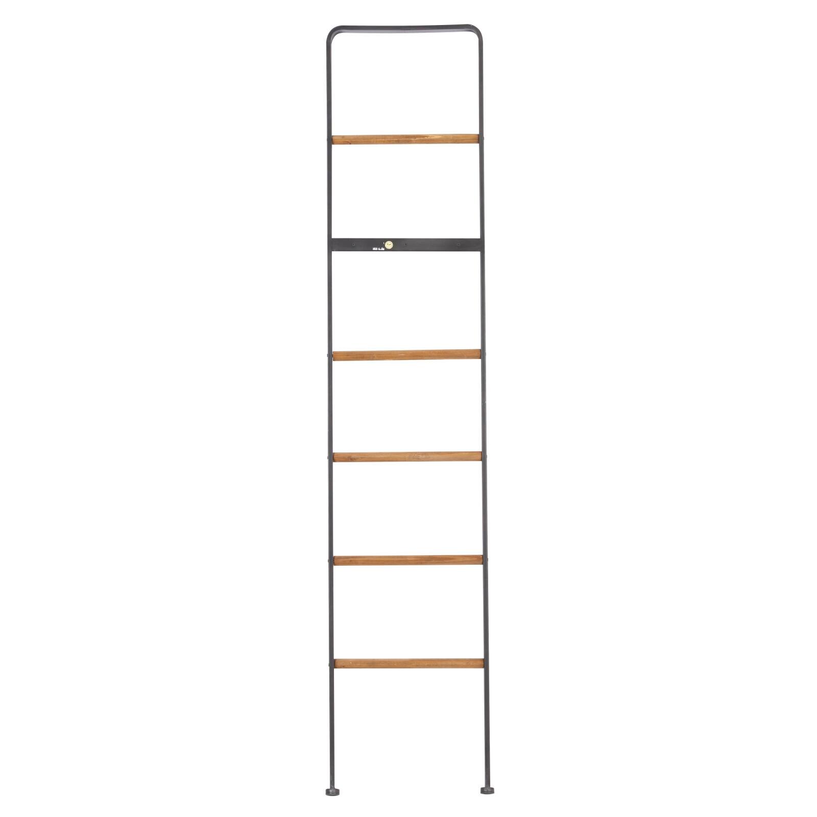 72" Black Metal Contemporary Ladder