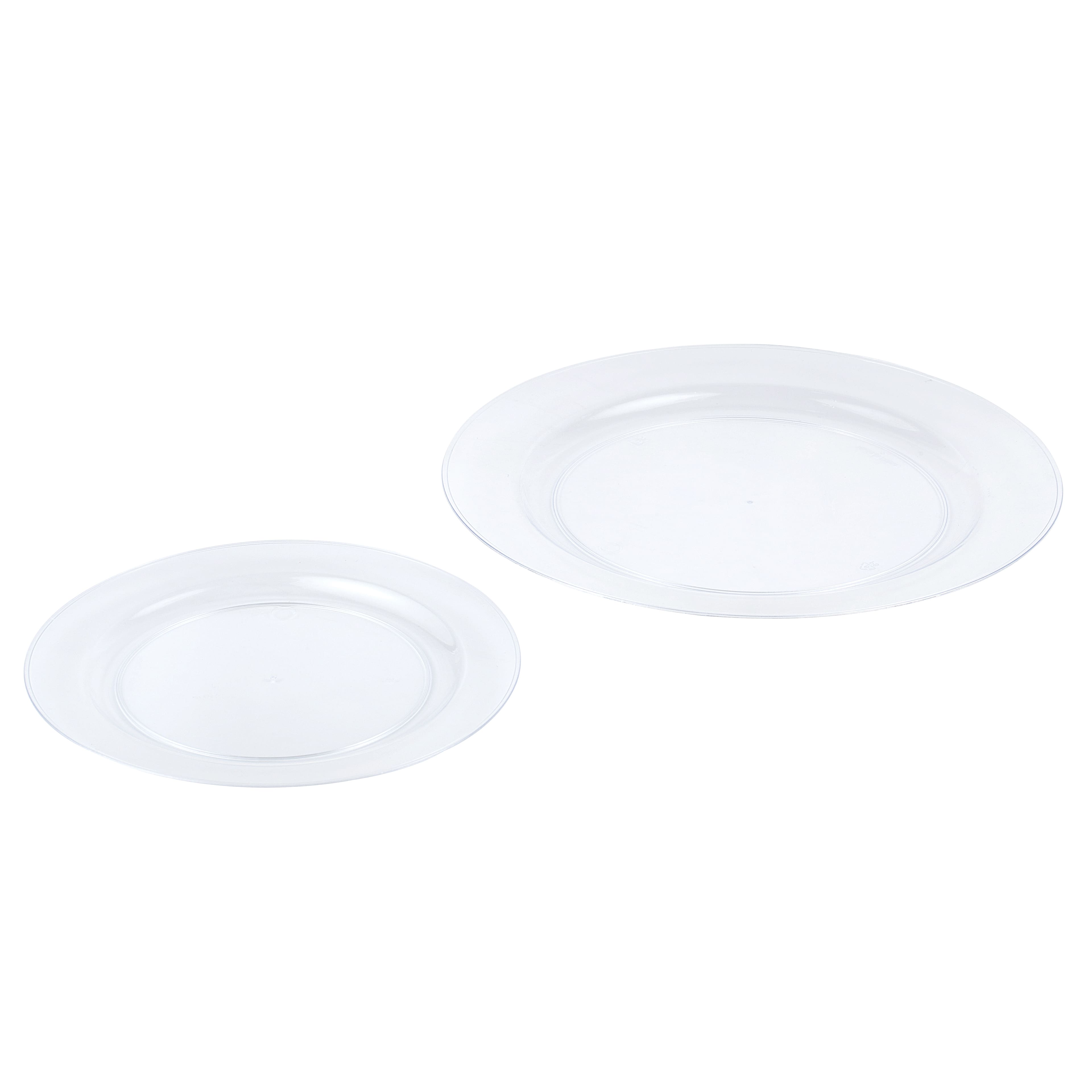 8 Pack: Clear 40 Piece Dinner & Lunch Plate Set by Celebrate It™