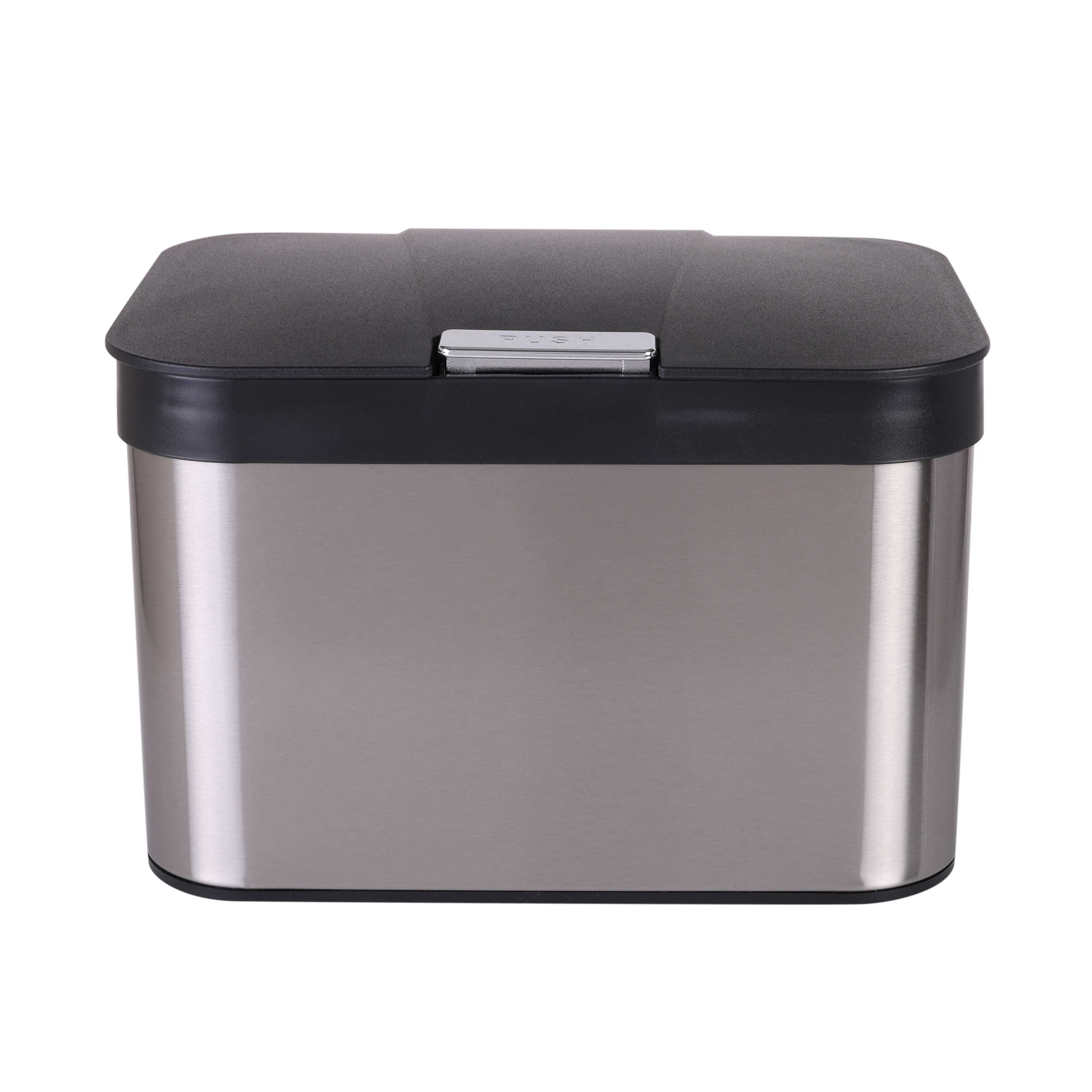 Organize It All Stainless Steel Compost Bin with Bonus Biodegradable Bags, Sink Organizer & Scrub Brush