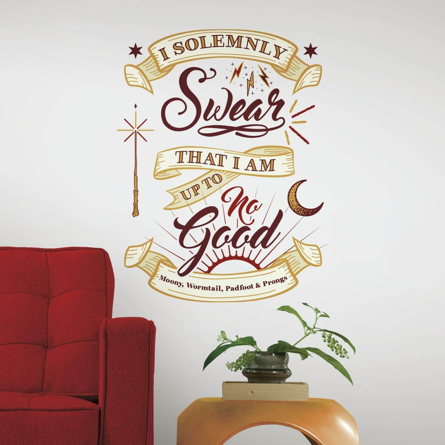 RoomMates Harry Potter Marauder's Map Quote Peel & Stick Giant Wall Decals
