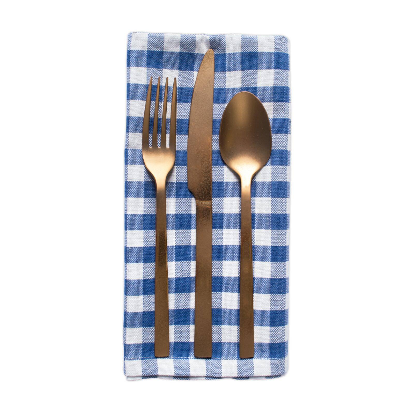 DII® Blue Farm Check Napkin, 6ct.