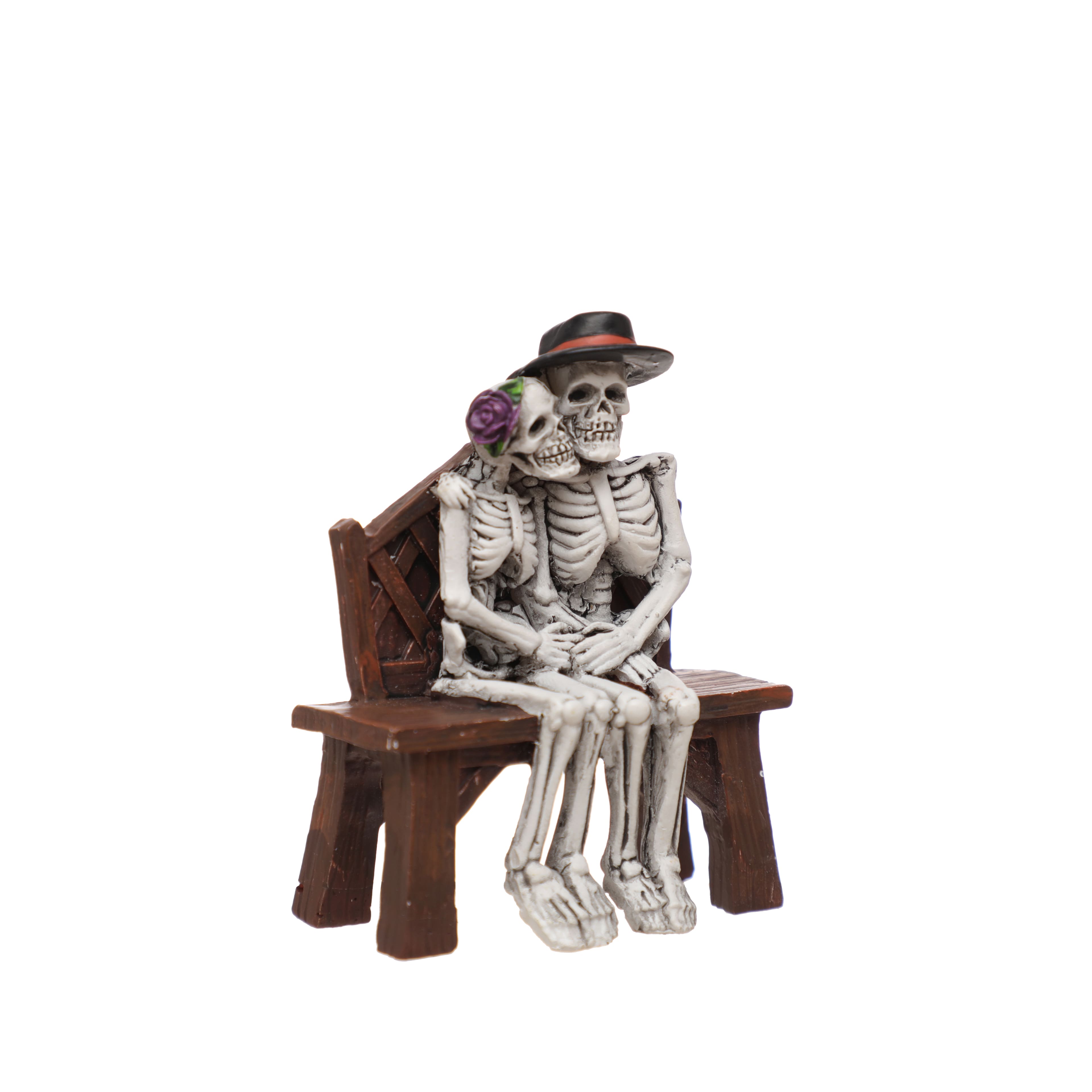 Mini Skeleton Couple on Bench by Ashland®