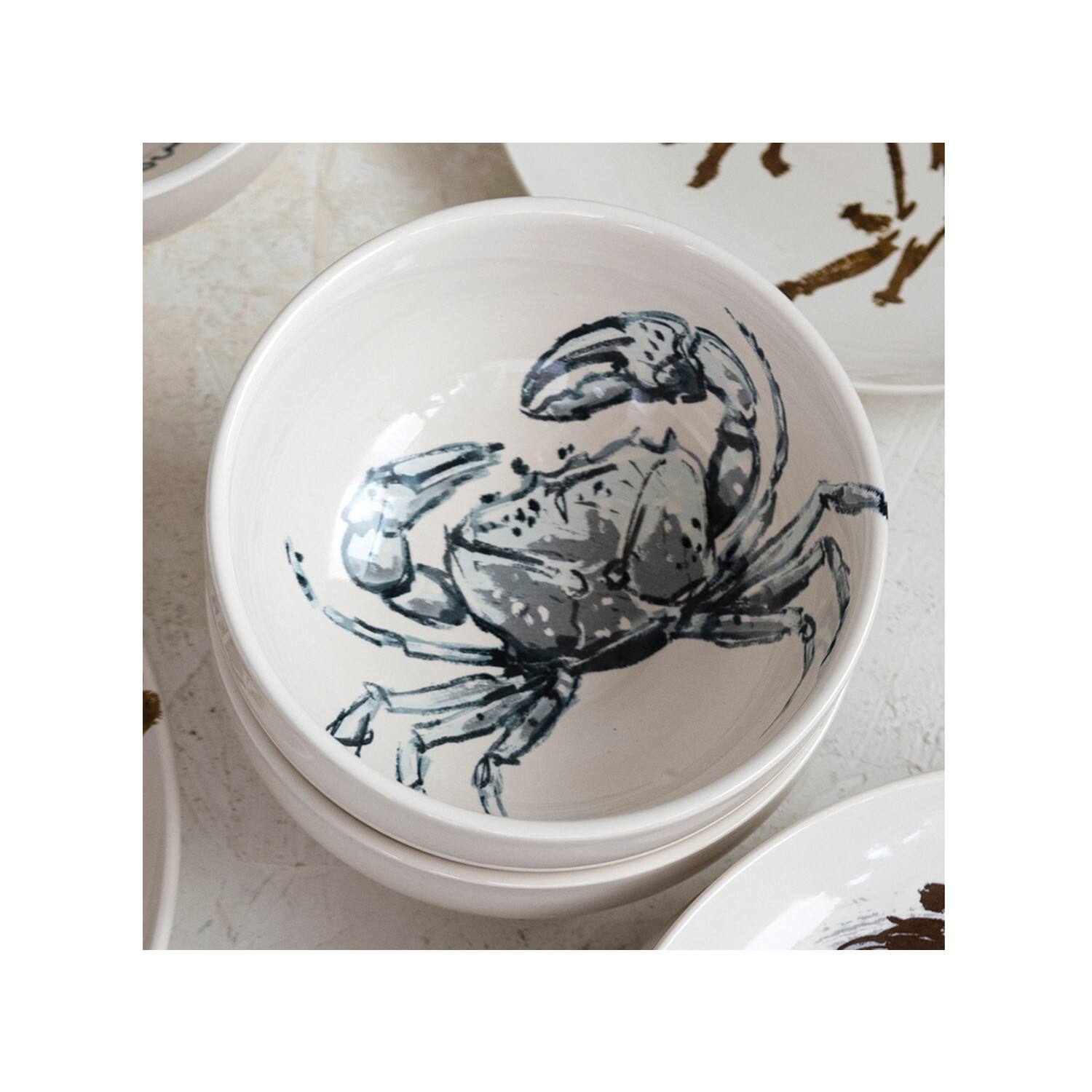 Hello Honey® 6" Sea Animal Designs Stoneware Cereal Bowl Dinnerware Set