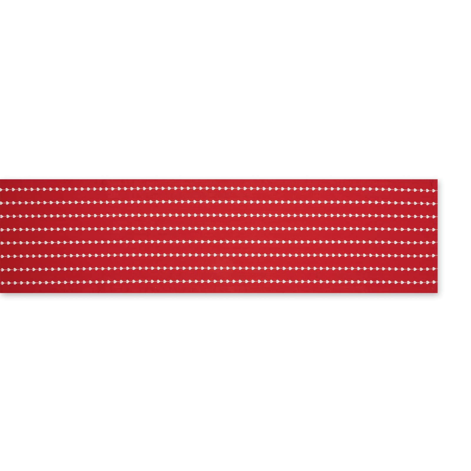 DII® 72" White Hearts Dobby Table Runner