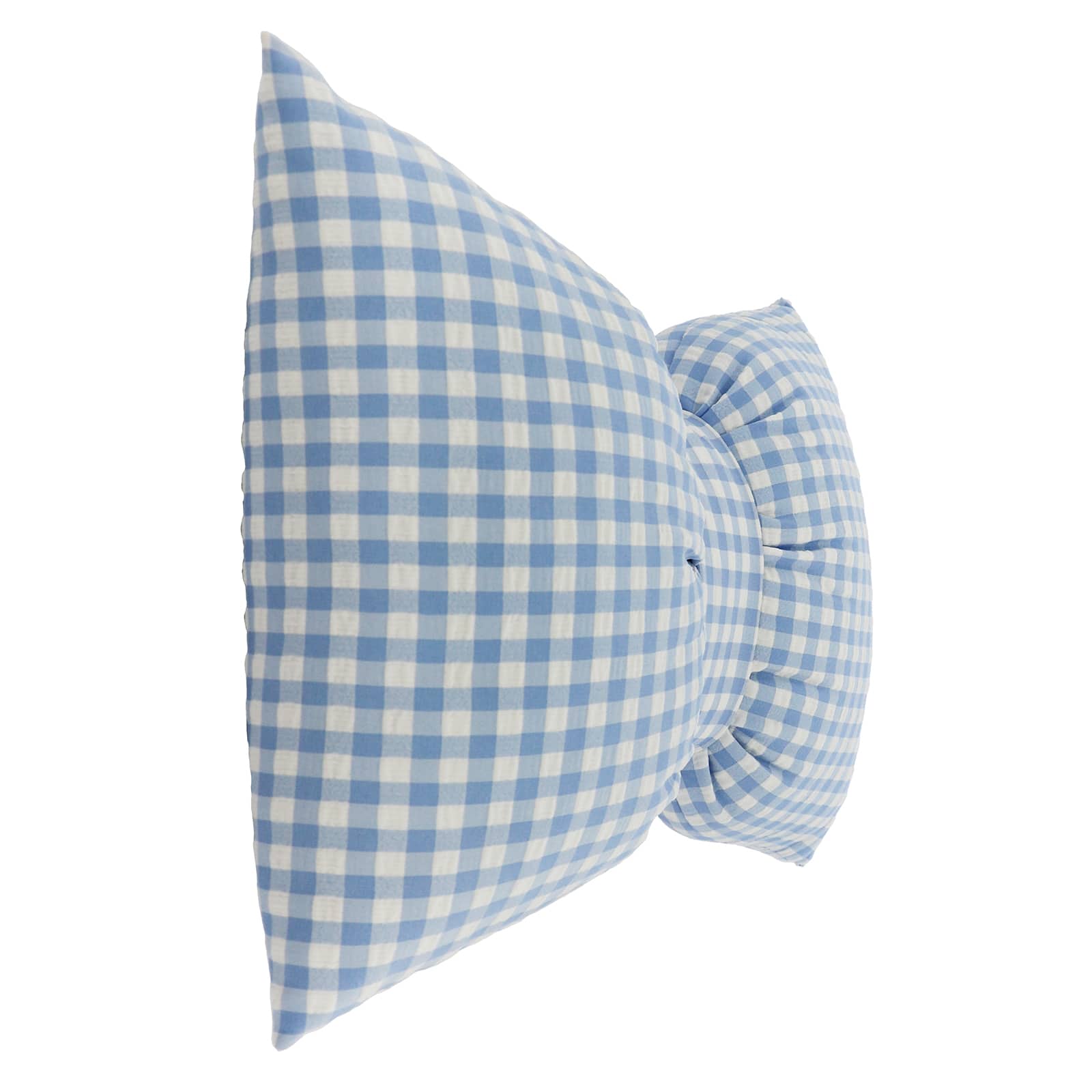18" x 12" Blue & White Gingham Bow Pillow by Celebrate It™