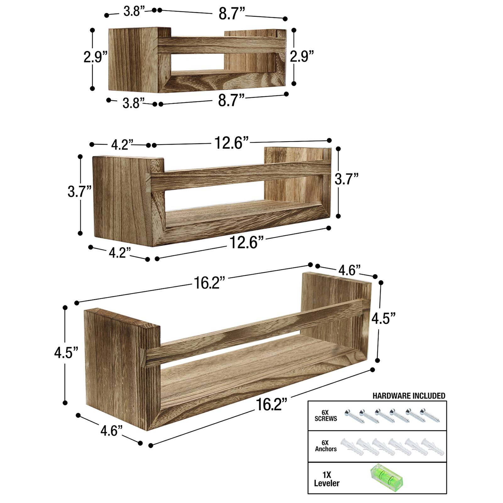 Sorbus Rustic Floating Shelves Set