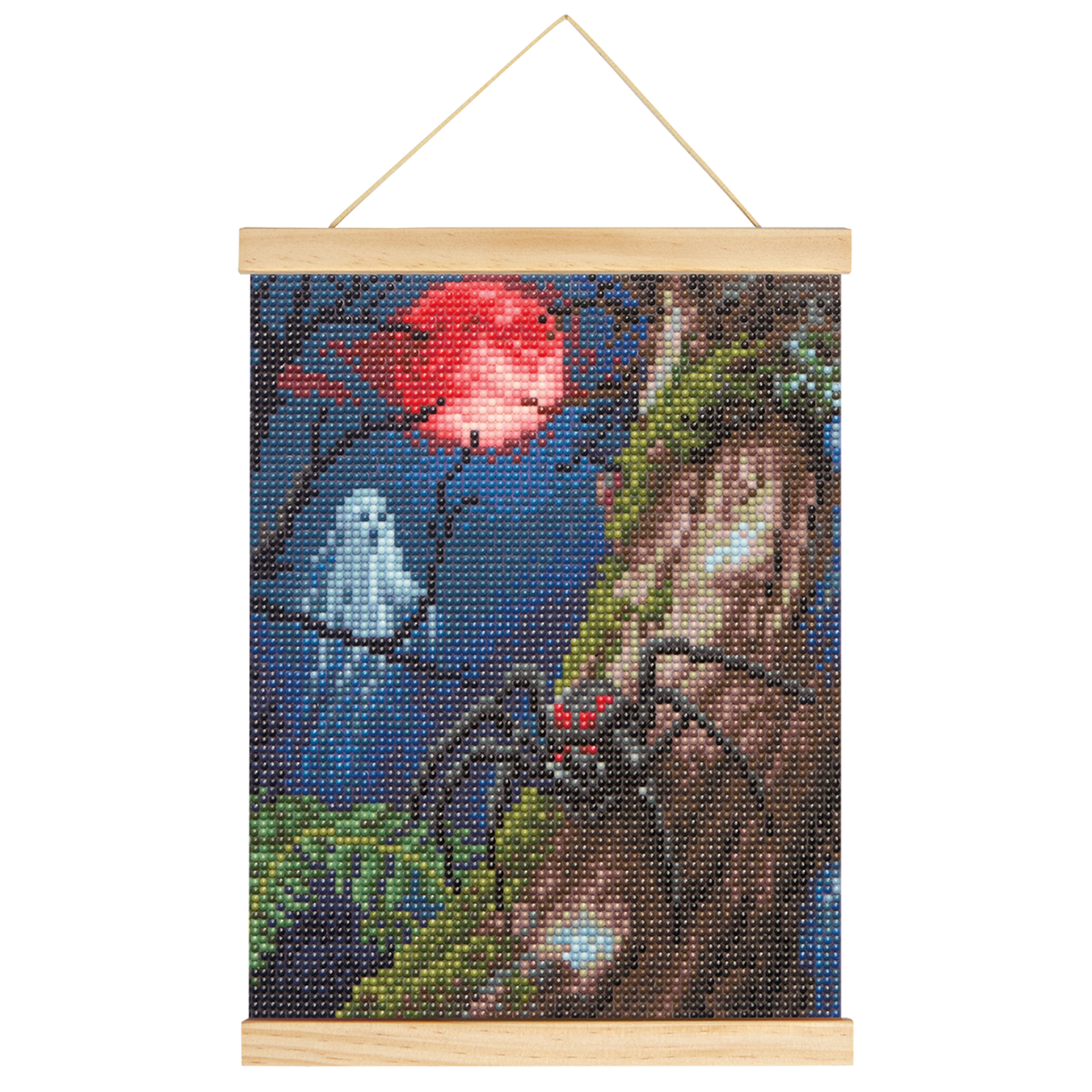 8" x 10" Spider & Blood Moon Diamond Art Kit with Magnetic Wood Frame by Make Market®