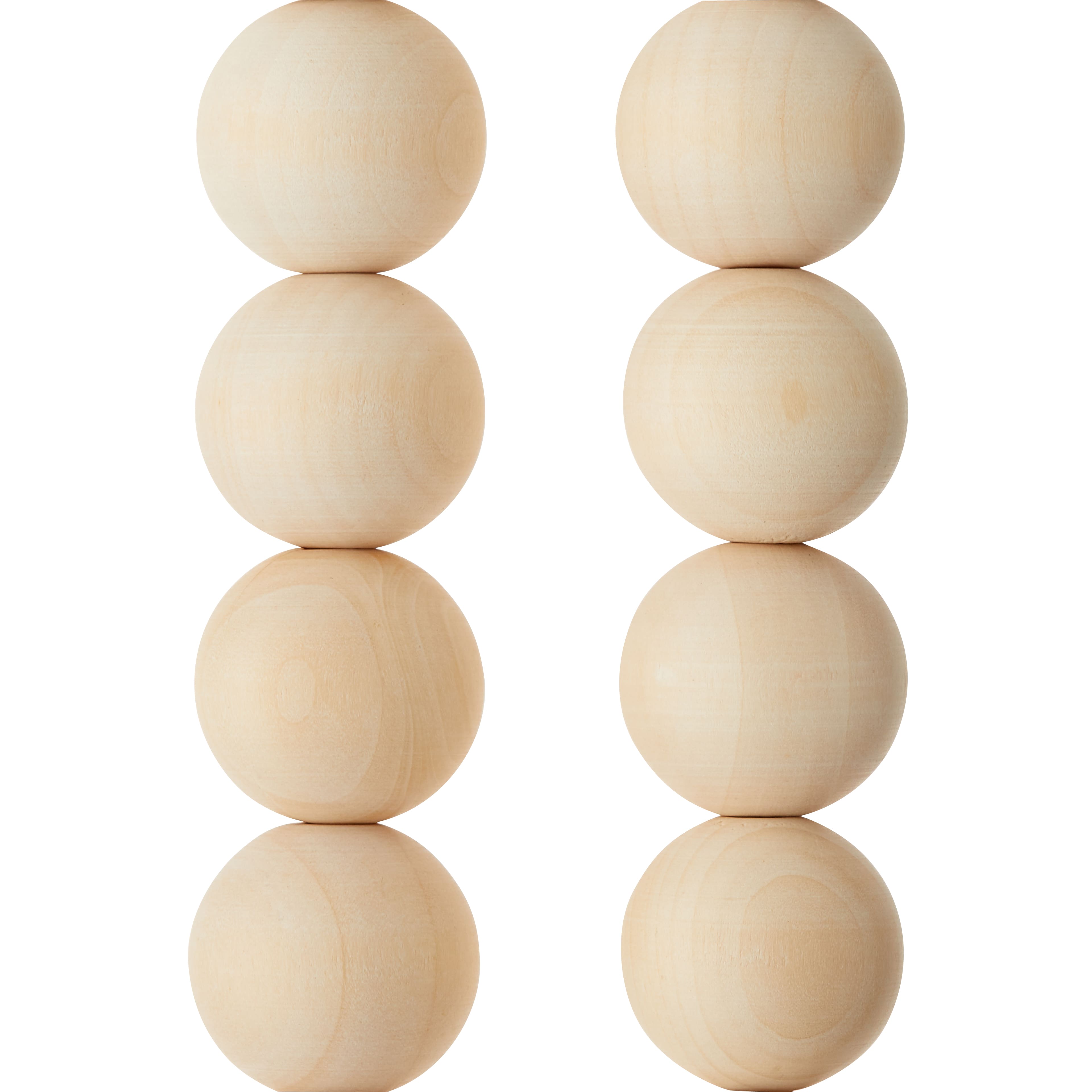 12 Pack: Raw Pine Wood Round Beads, 25mm by Bead Landing™