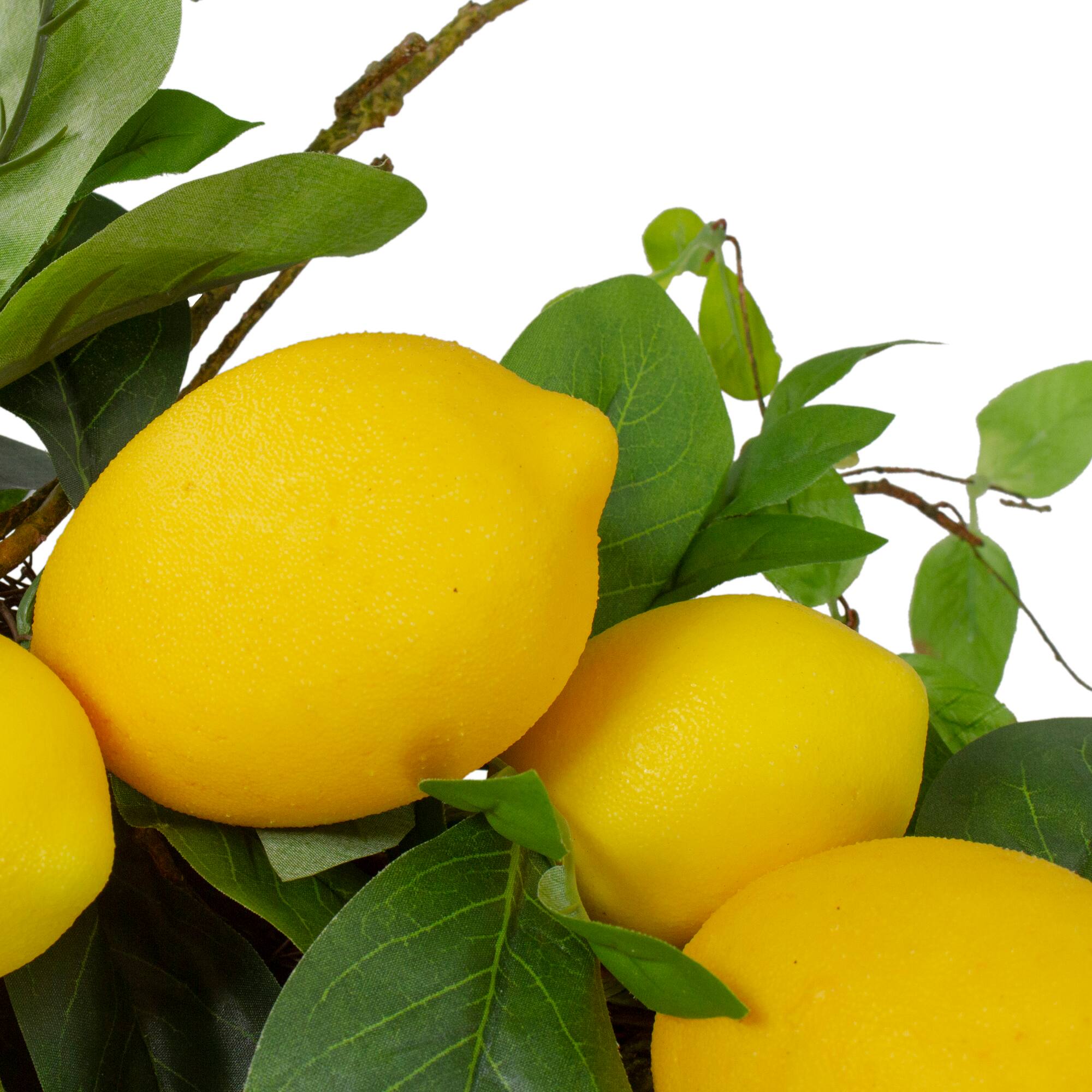 20" Yellow & Green Lemons & Assorted Foliage Spring Wreath