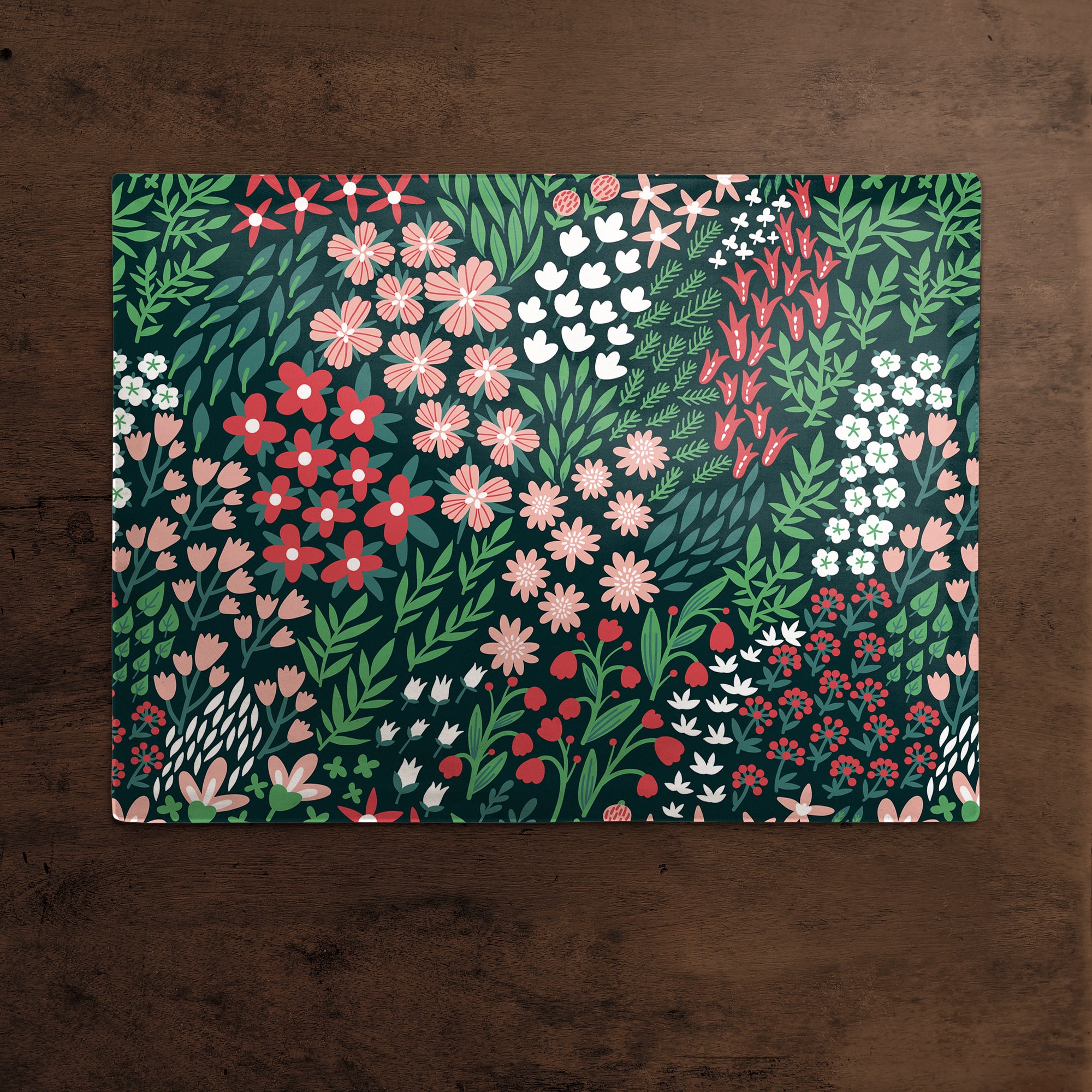 Floral Pattern 18" x 14" Cotton Twill Placemat