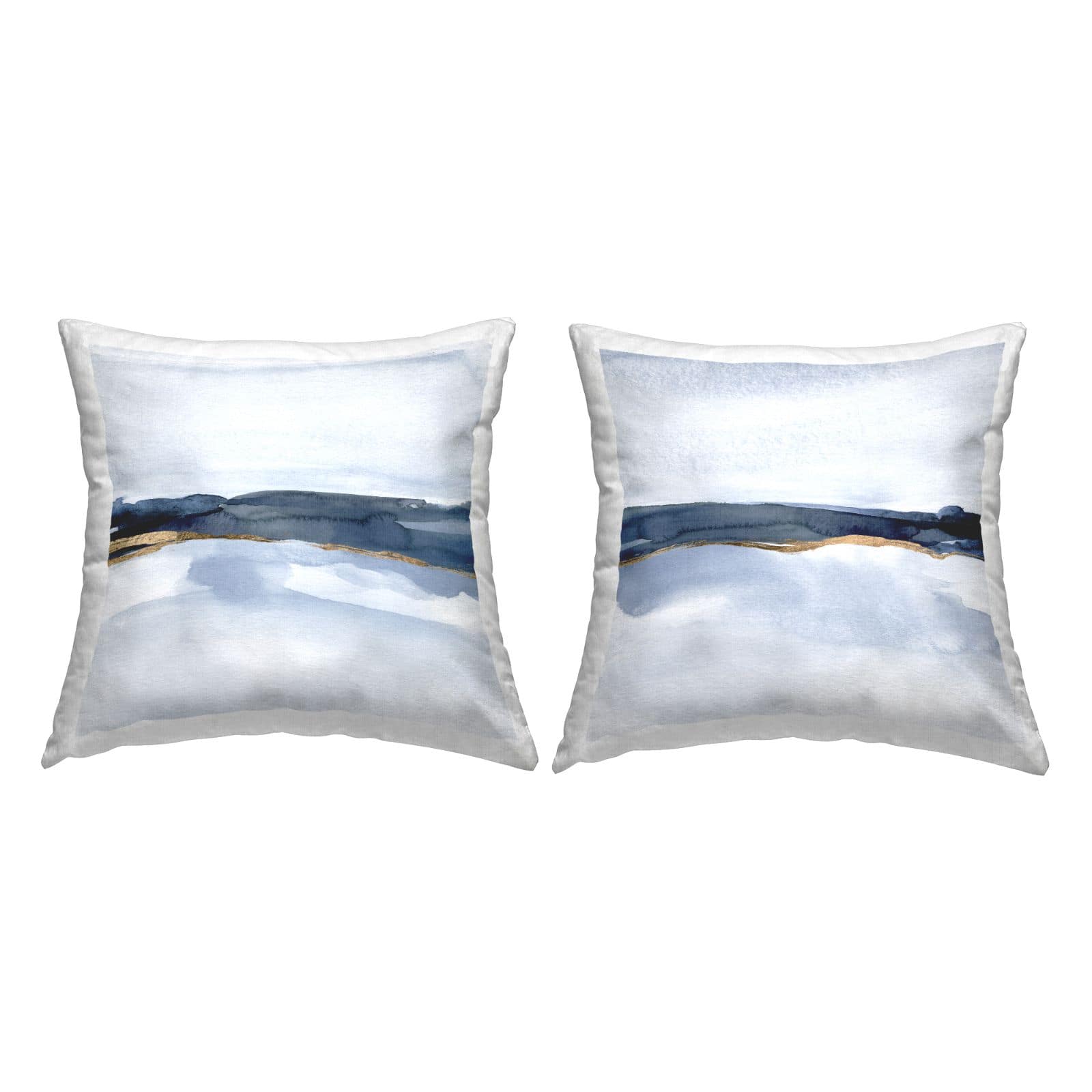 Stupell Industries Calming Modern Abstract Foggy Landscape 2 Pillow Set, 18" x 18"