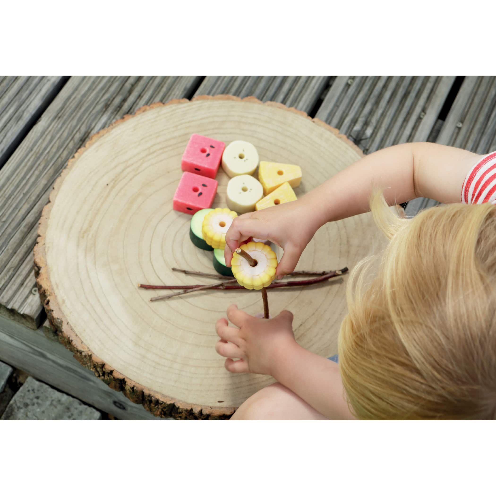 Yellow Door Threading Kebabs Sensory Play Stones Set