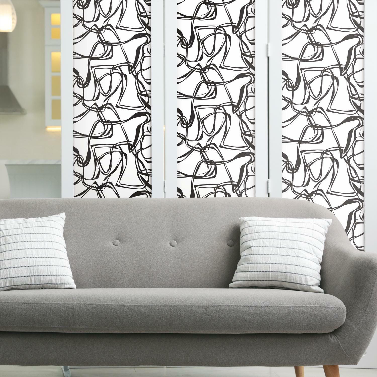 RoomMates Black Ribbon Trail Peel & Stick Wallpaper