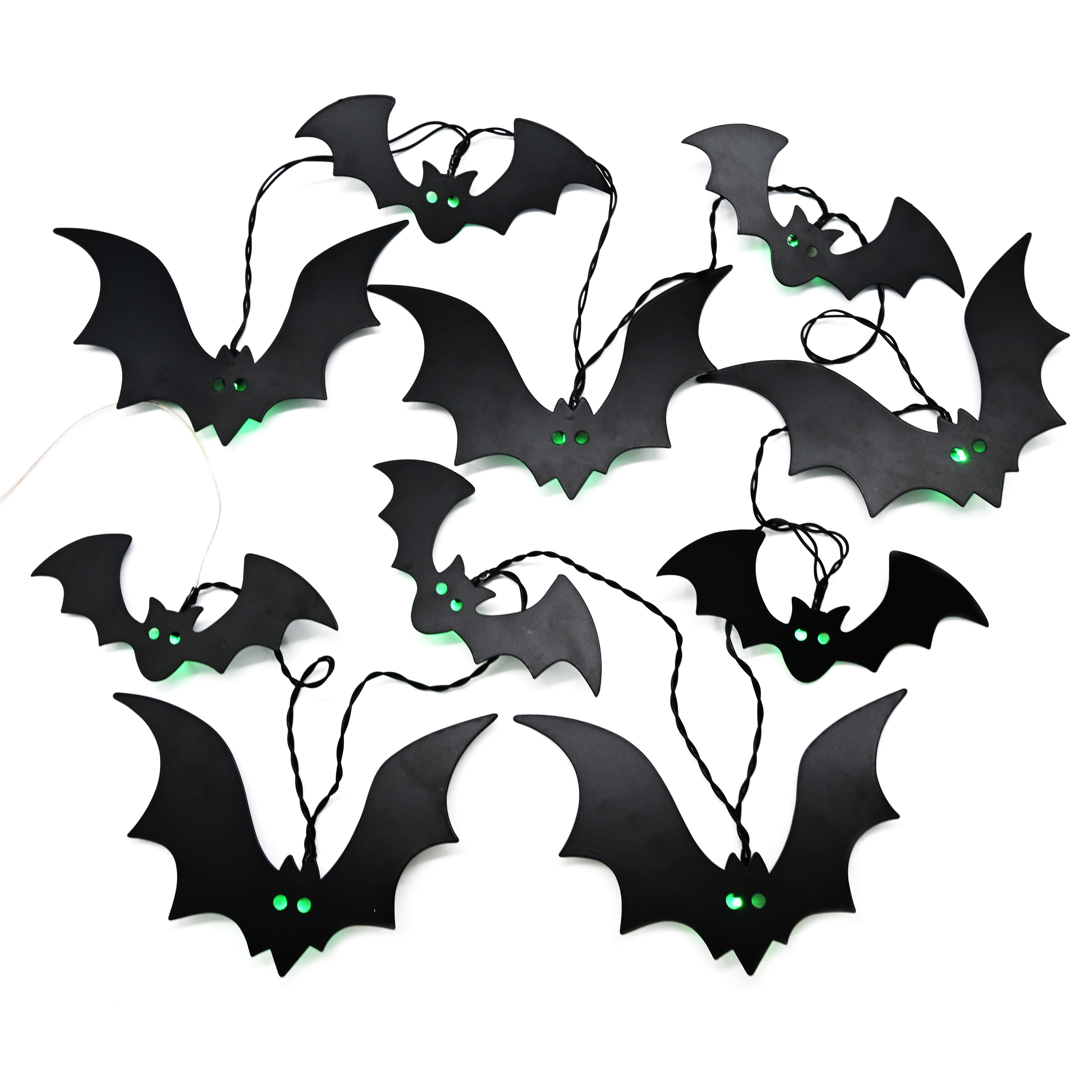 10ct. Bats with Green LED String Lights by Ashland®