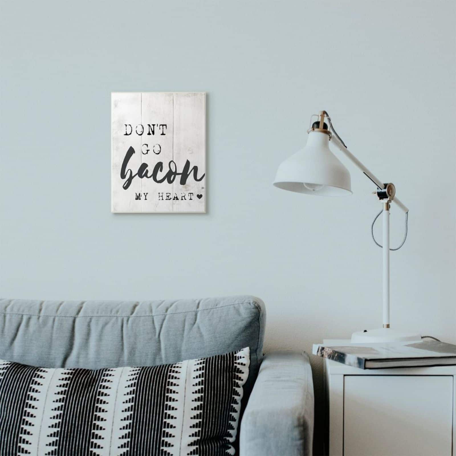 Stupell Industries Bacon My Heart Wall Plaque