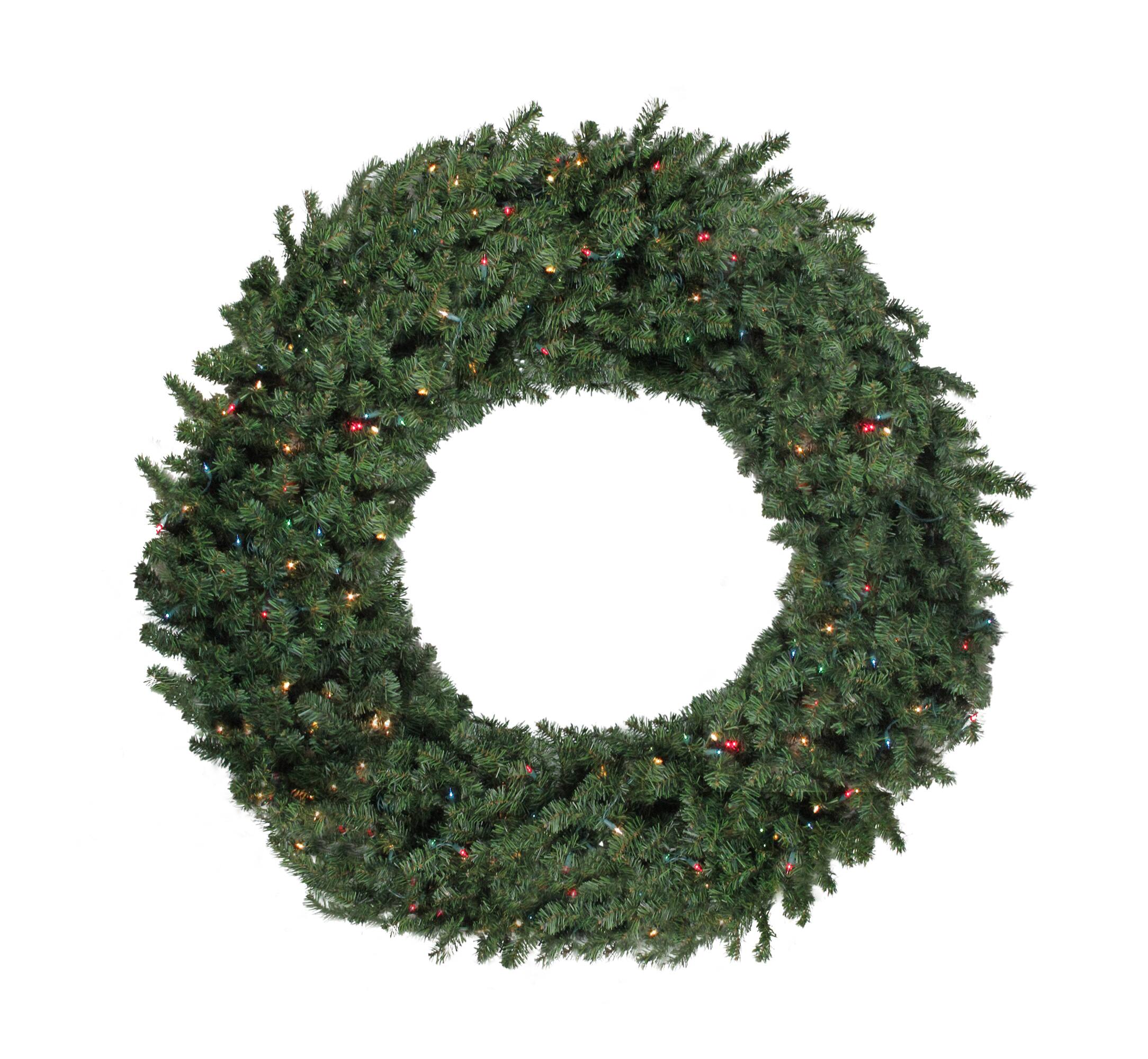 5Ft Pre-Lit Commercial Canadian Pine Artificial Christmas Wreath By Northlight in Green | 5 ft | Michaels®