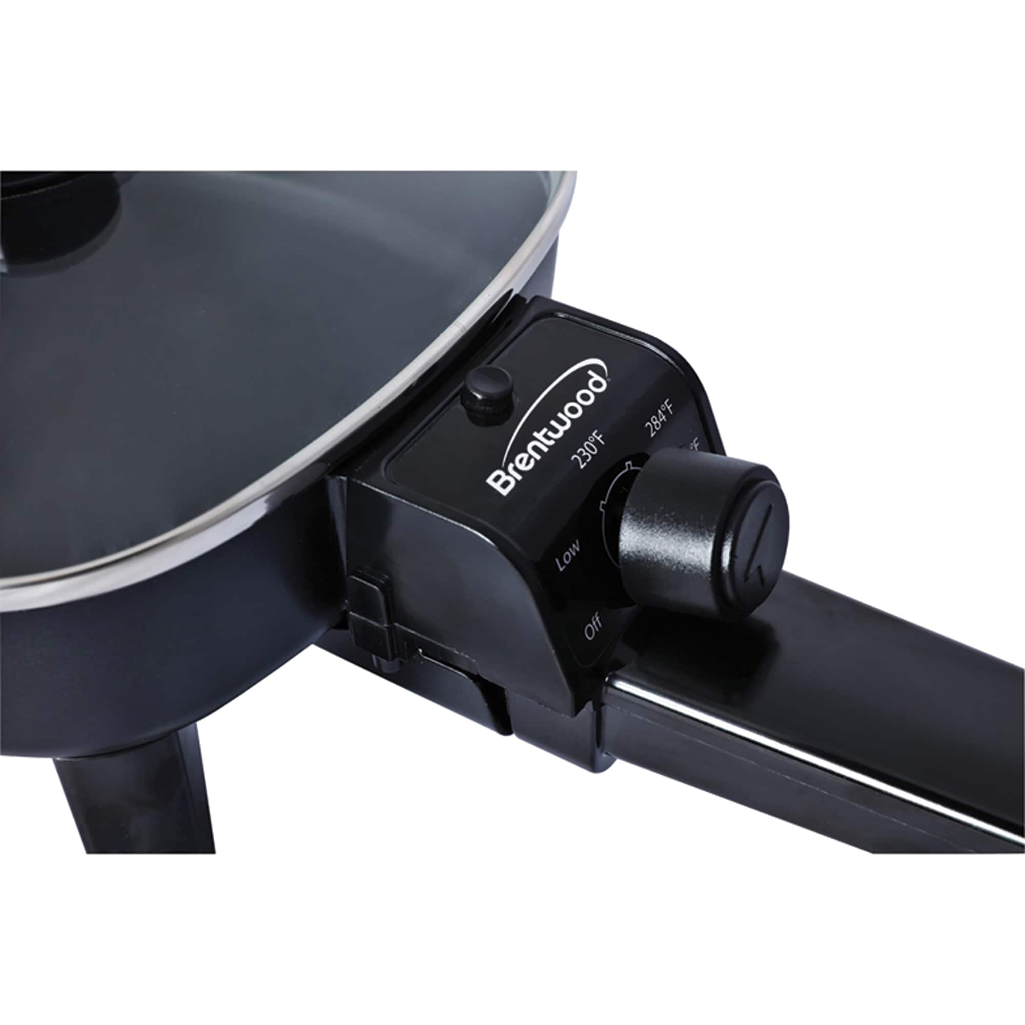 Brentwood 6" Black Nonstick Electric Skillet with Glass Lid