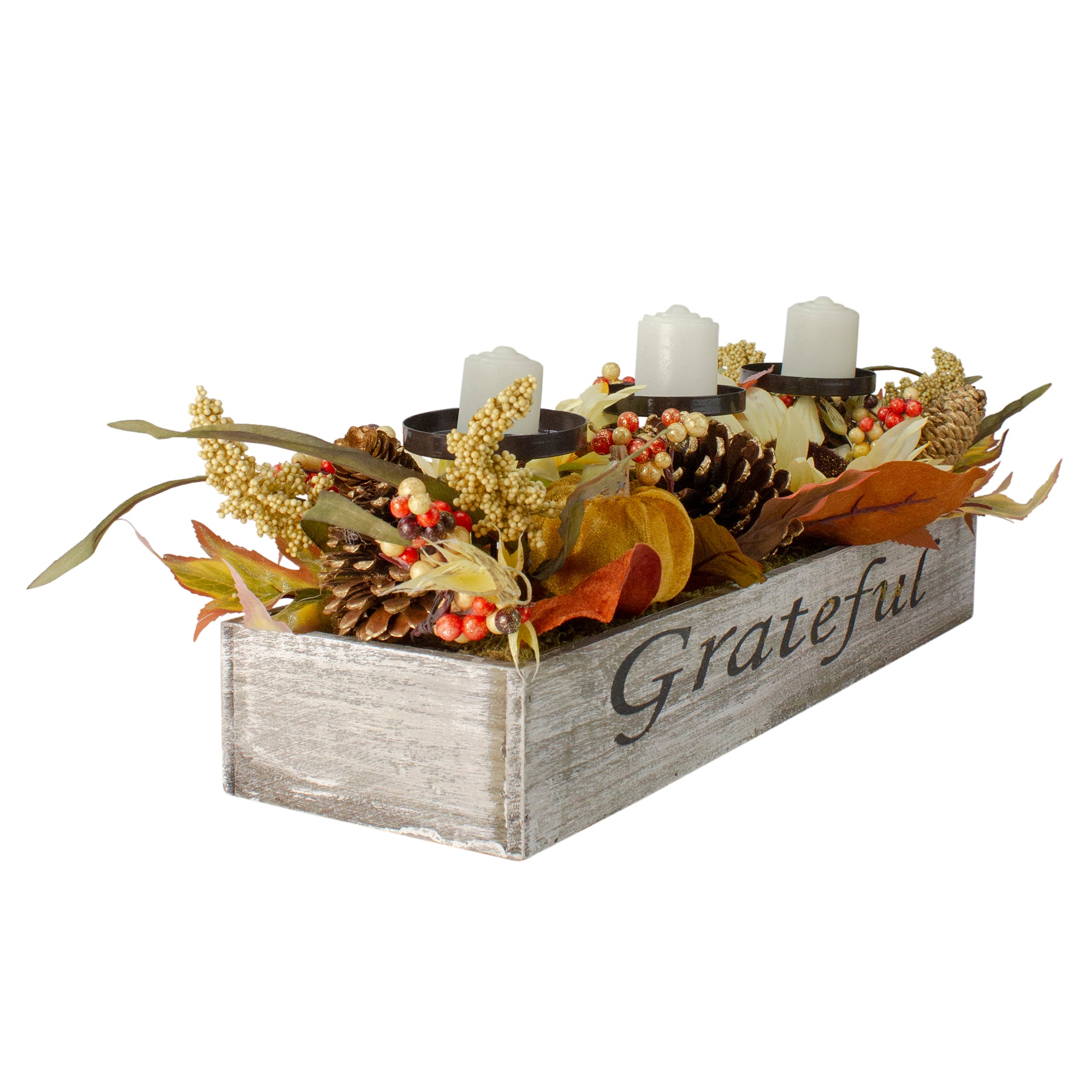 2.5ft. Autumn Harvest Sunflower 3-Piece Candle Holder