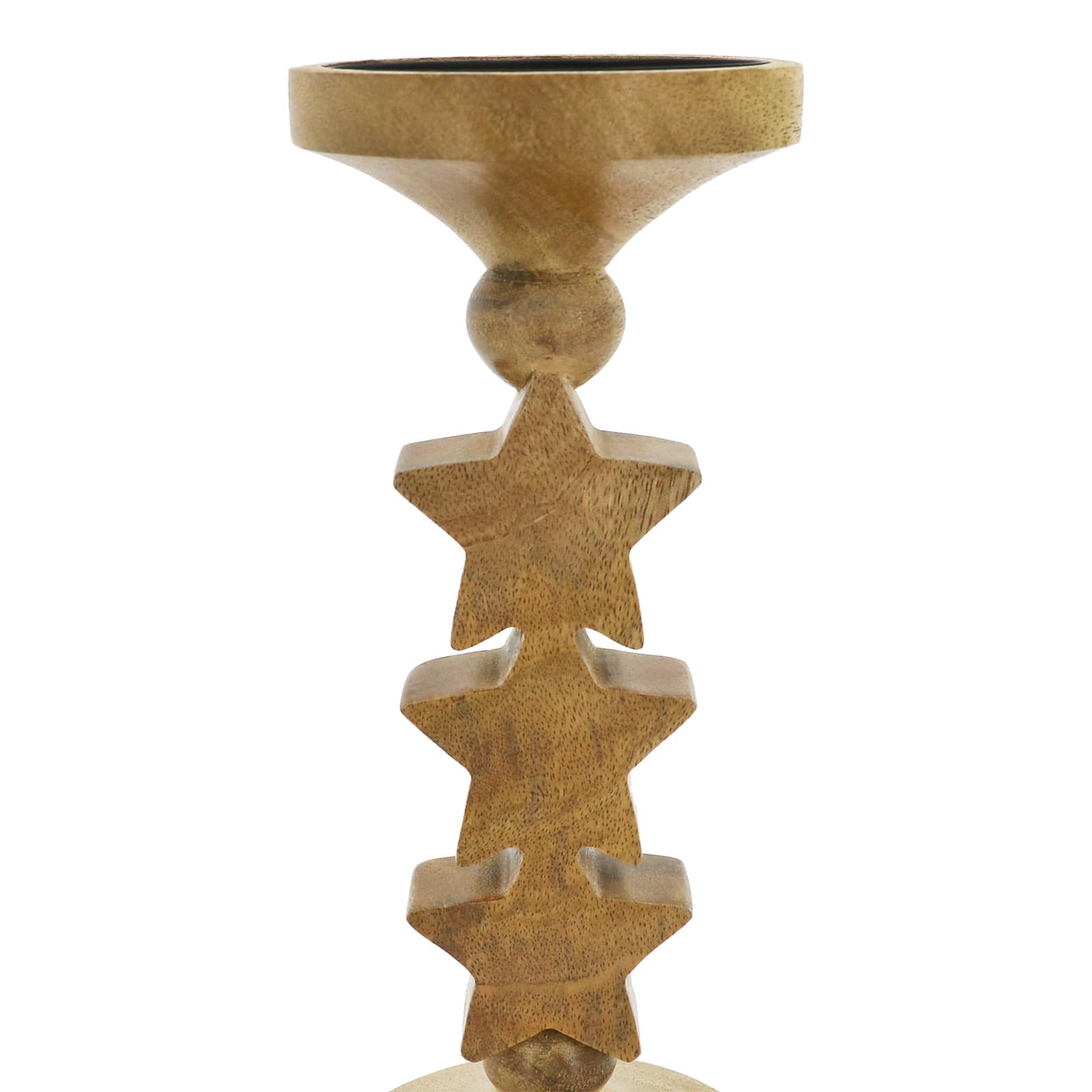 Wooden Star Pillar Candle Holder by Celebrate It