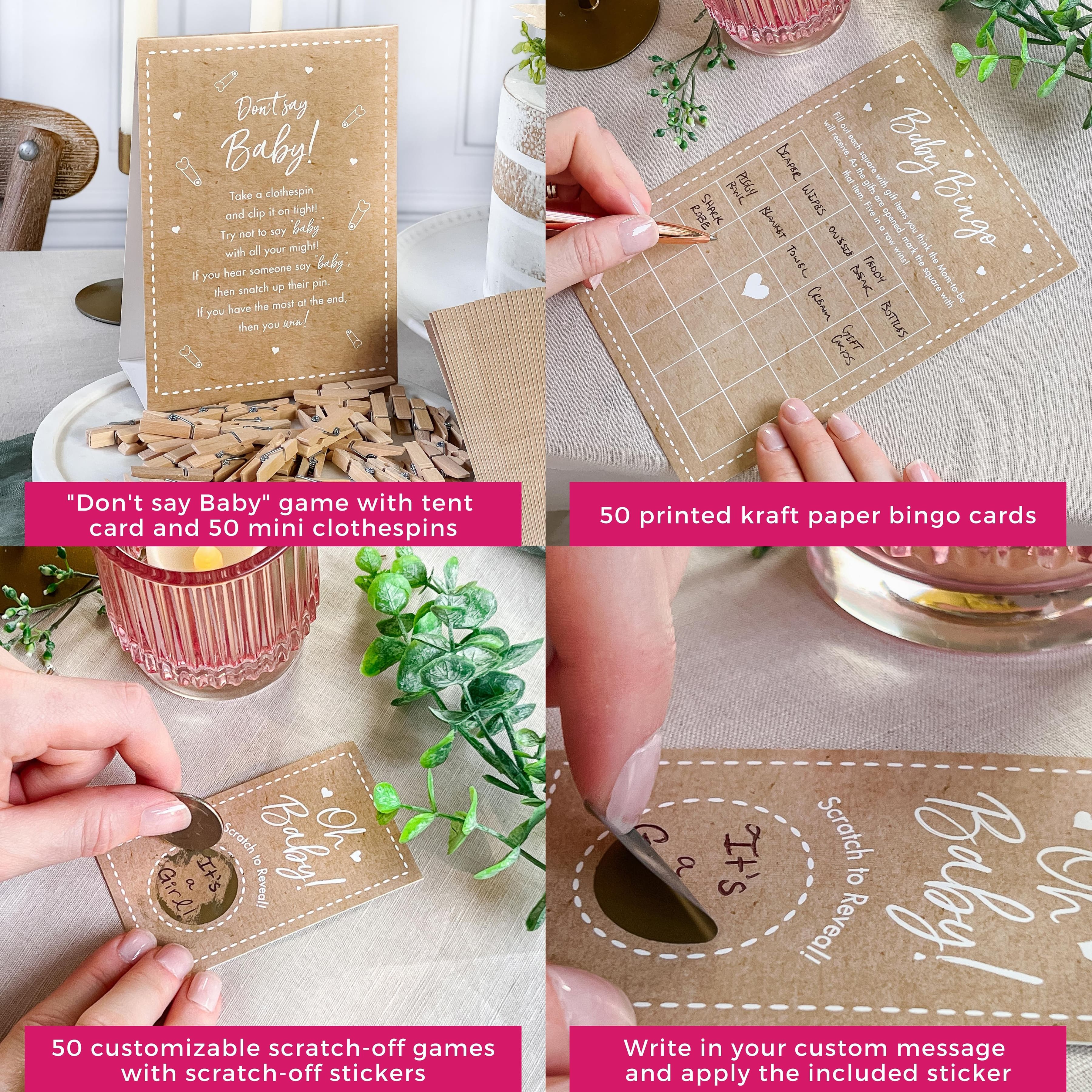 Kate Aspen® Kraft Baby Shower Game Set