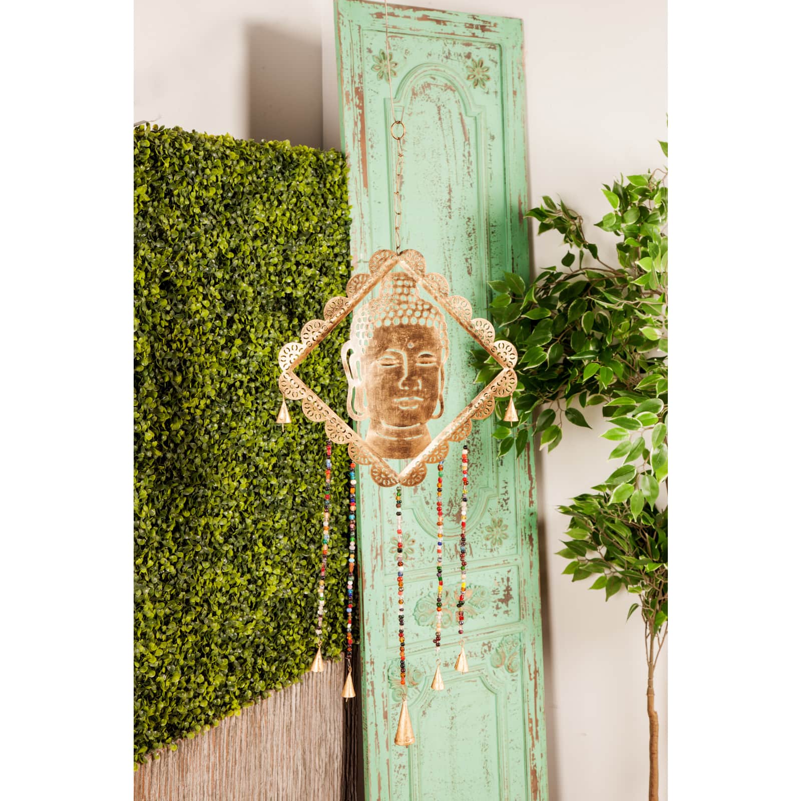 30" Gold Metal Buddha Eclectic Windchime
