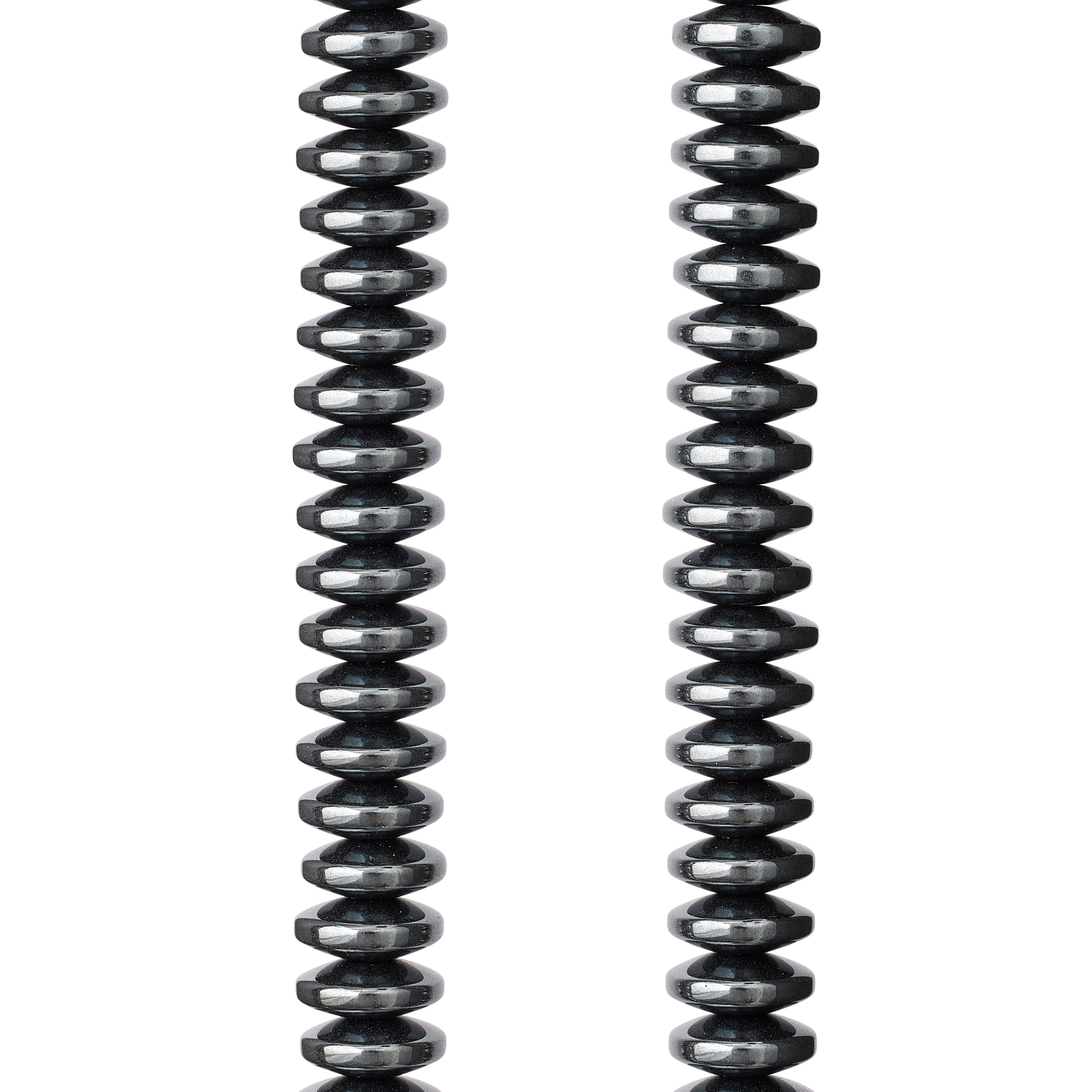 12 Pack: Rondelle Hematite Stone Beads, 8mm by Bead Landing™
