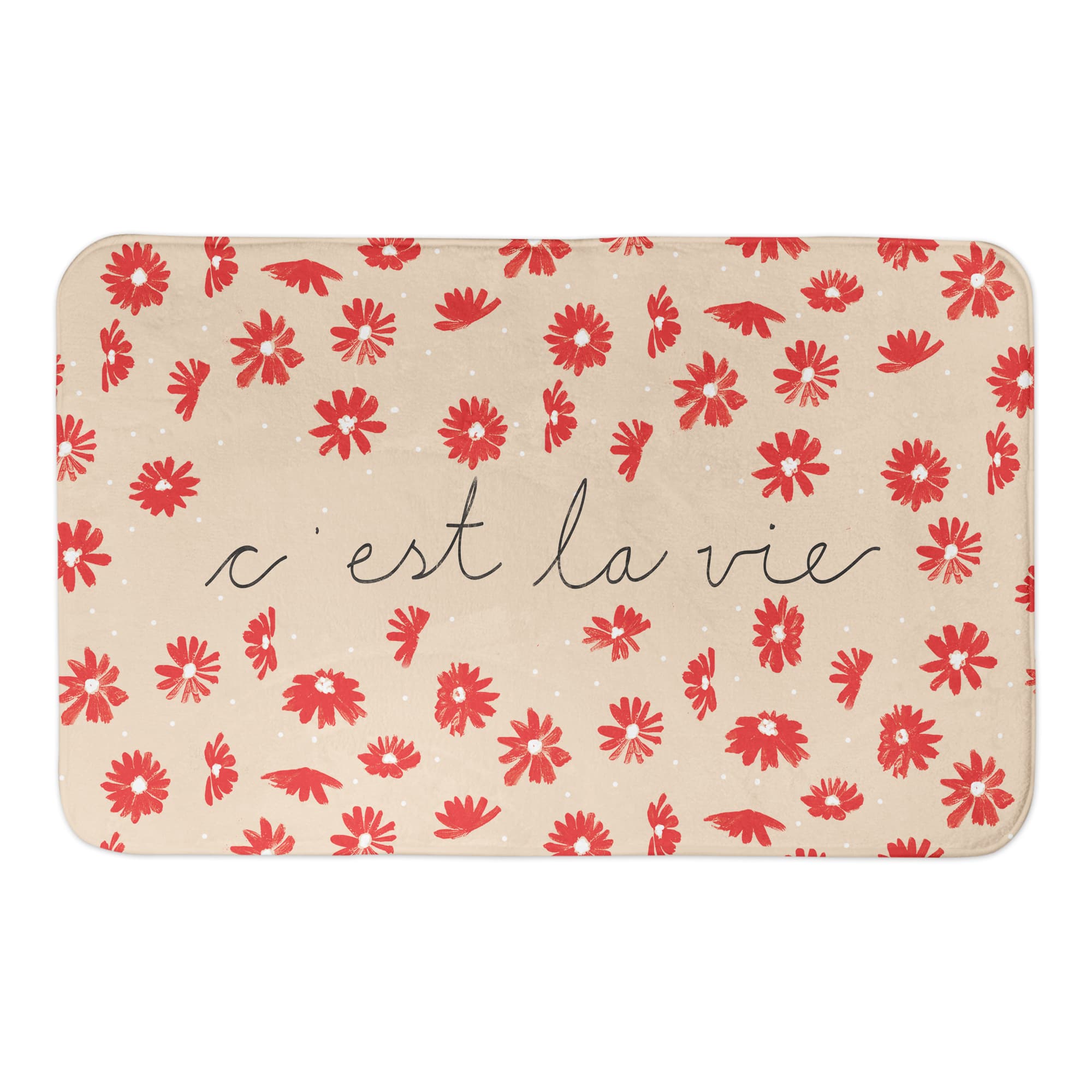 C'est La Vie Florals 34" x 21" Bath Mat