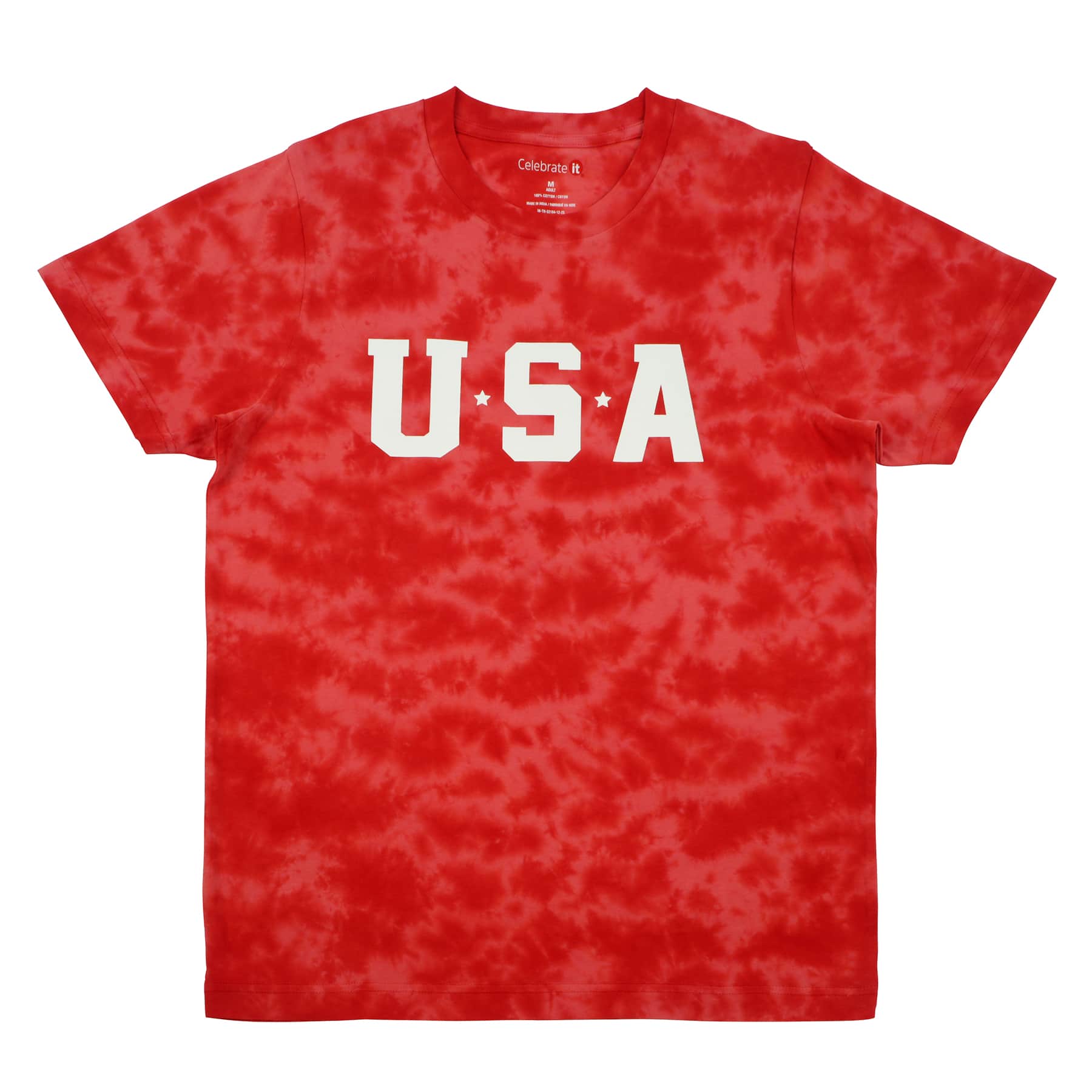 Tie Dye USA Short Sleeve Adult T-Shirt by Celebrate It