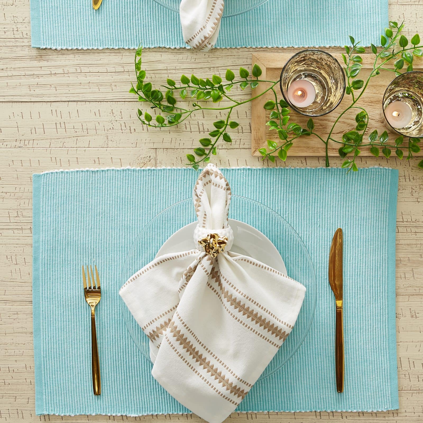 DII® 2-Tone Ribbed Placemats