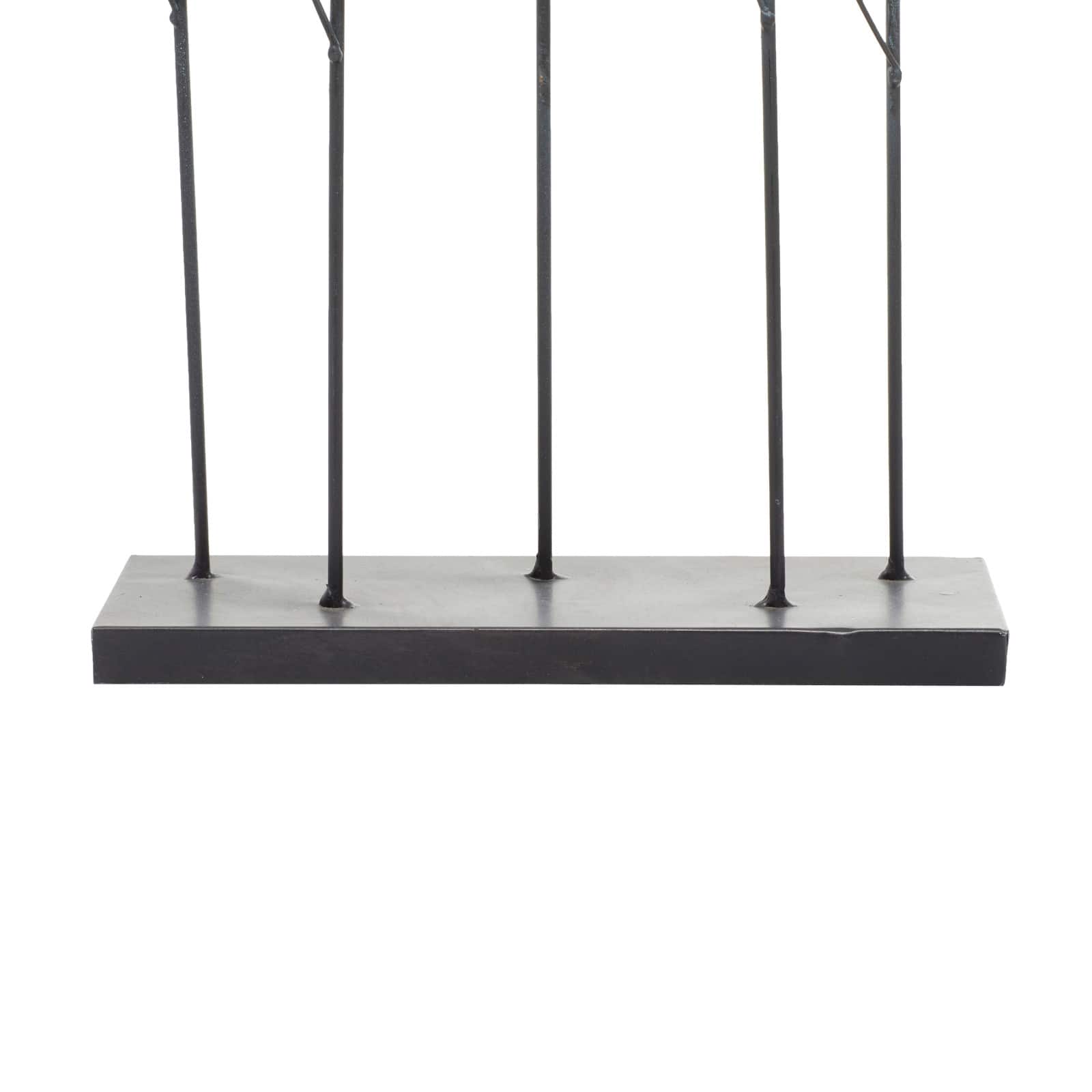 37" Turquoise Metal Contemporary Nature Sculpture