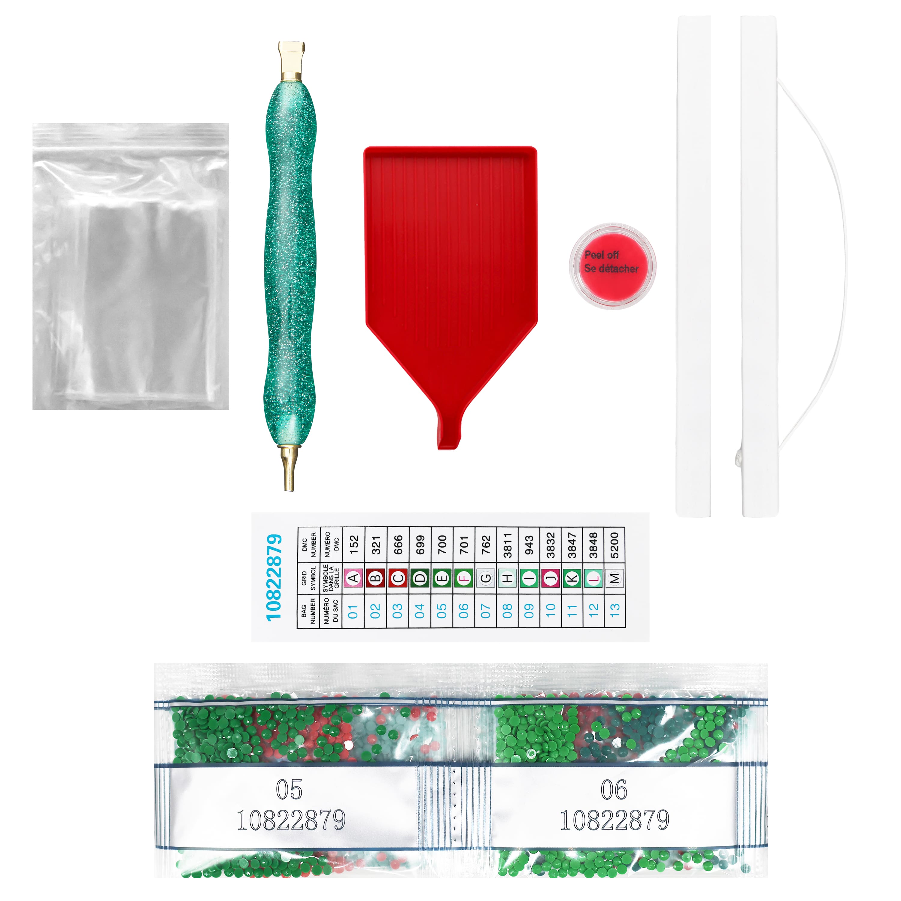 8" x 10" Stocking Diamond Art Kit with Magnetic Wood Frame by Make Market®