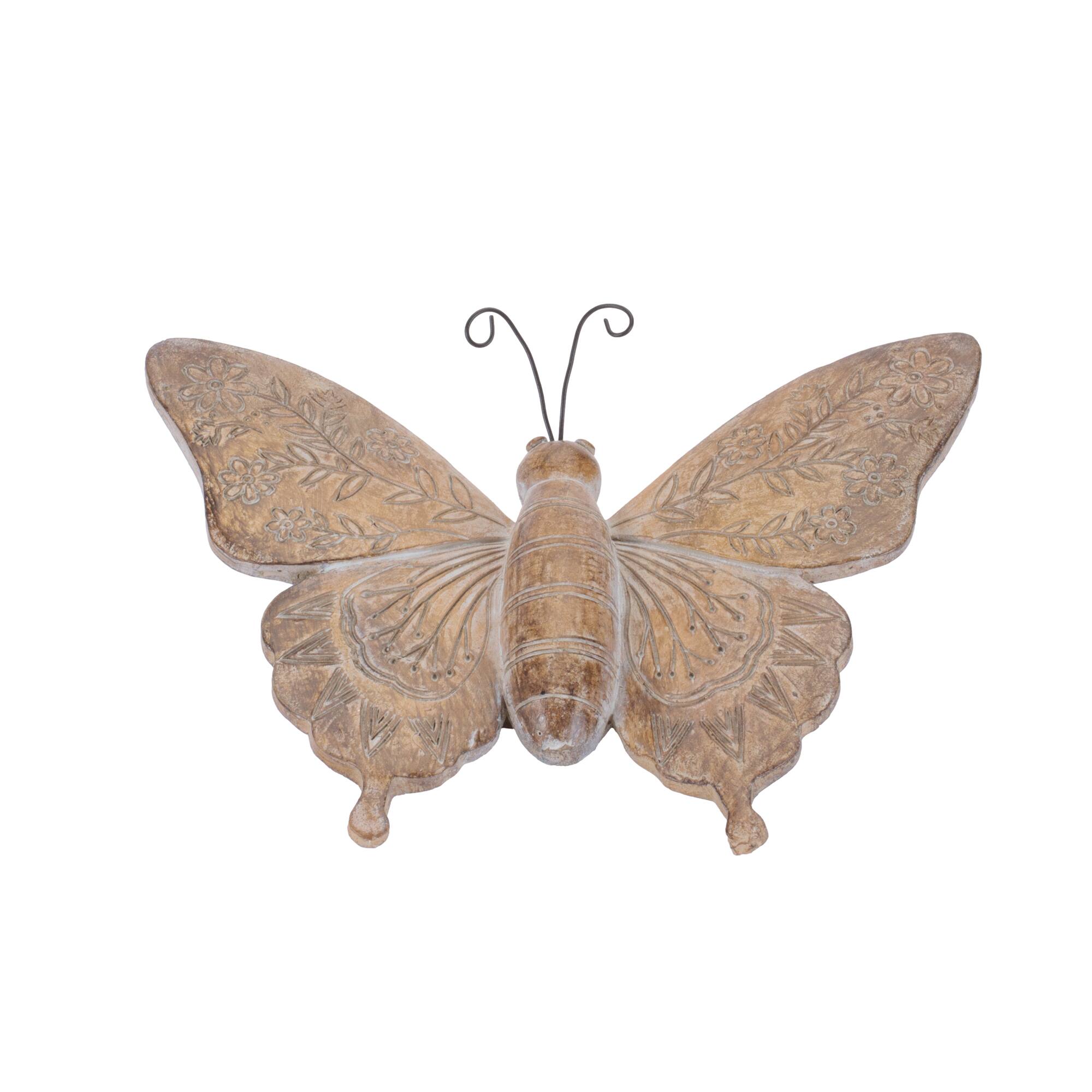 Melrose Floral Etched Insect Shelf Sitter Set