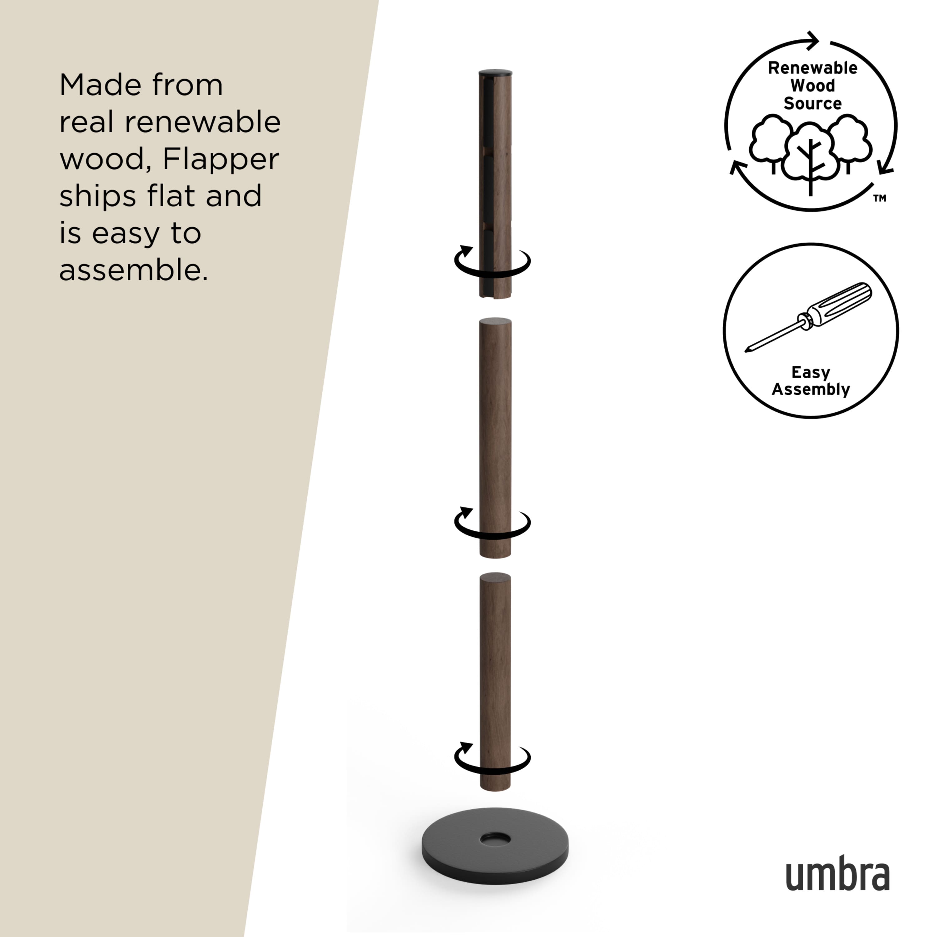Umbra 66" Flapper Coat Rack