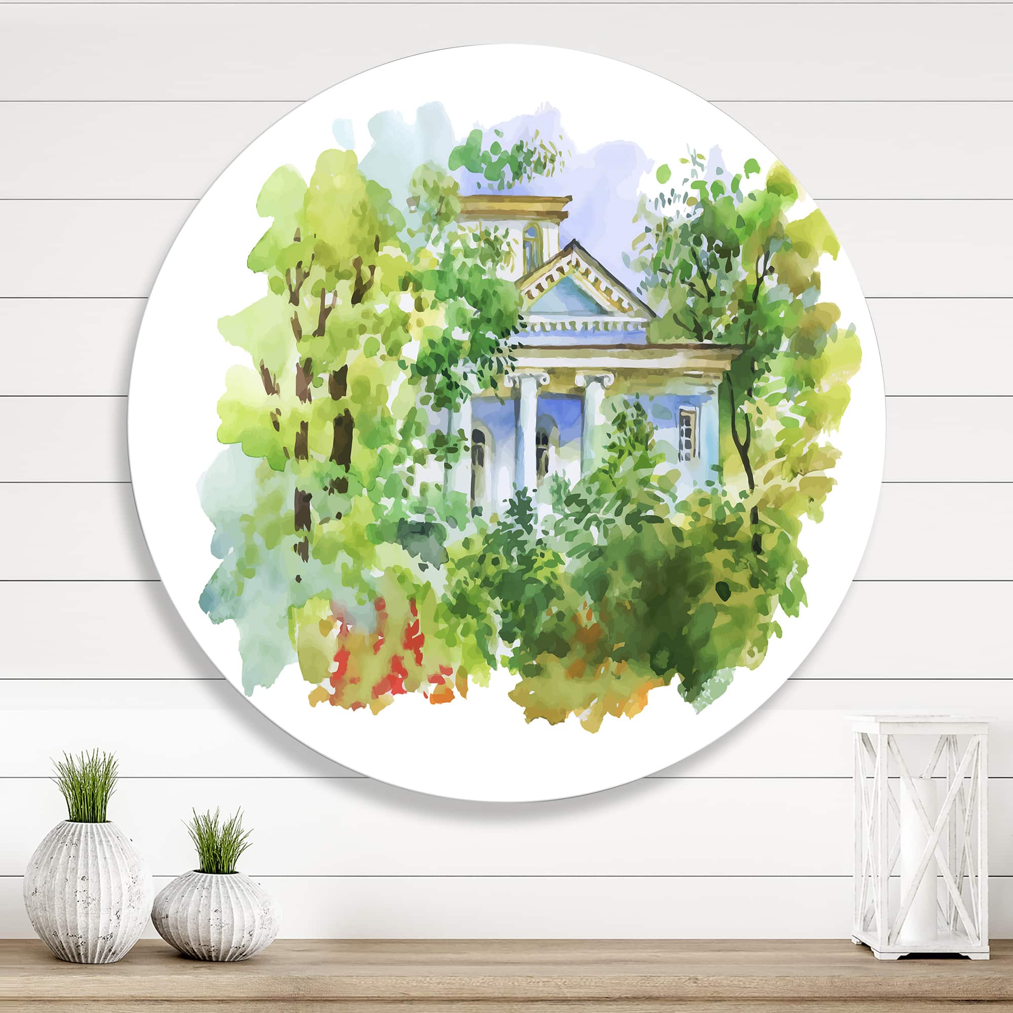 Designart - White House In The Woods