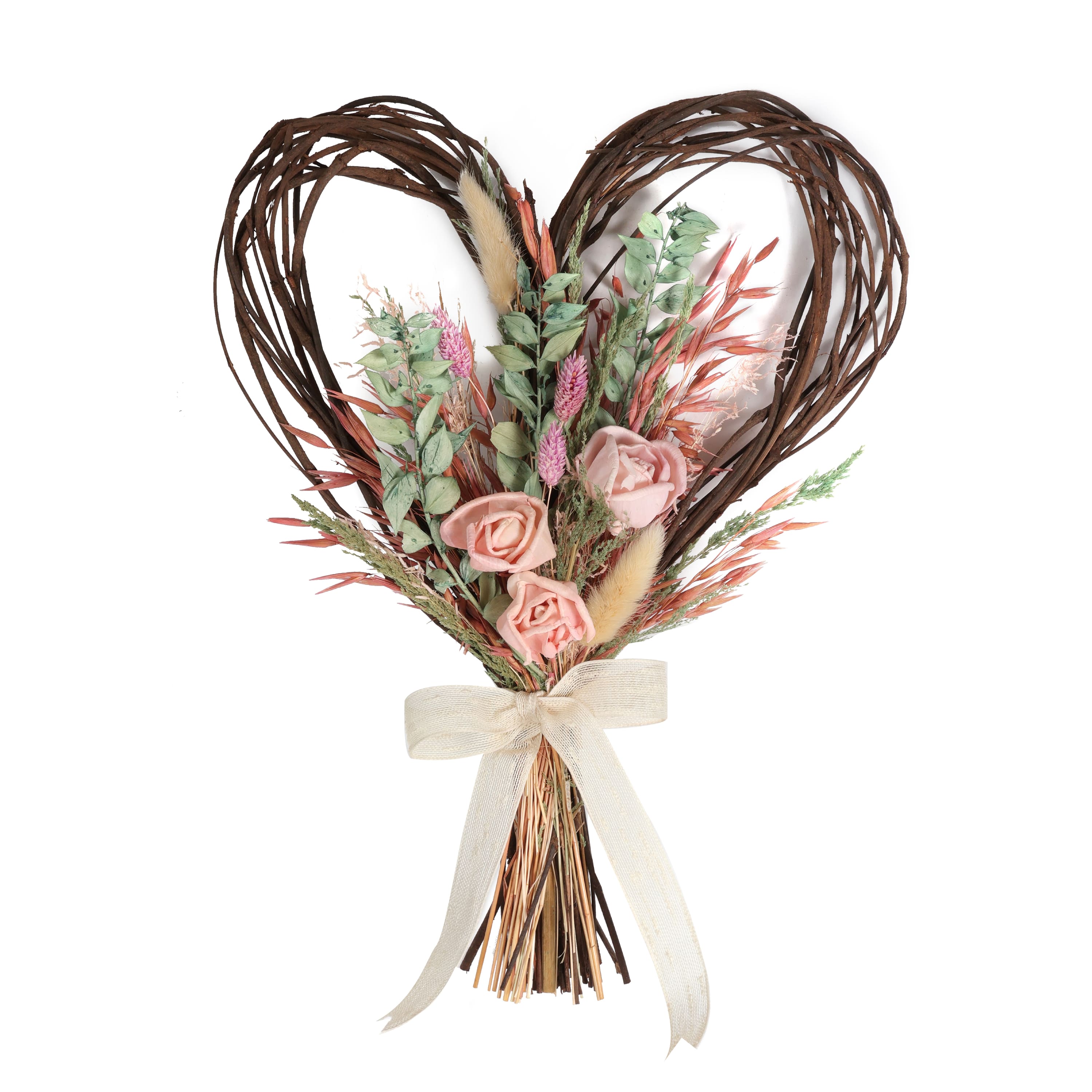 12" x 8" Dried Botanical Mix Heart Bundle by Ashland®
