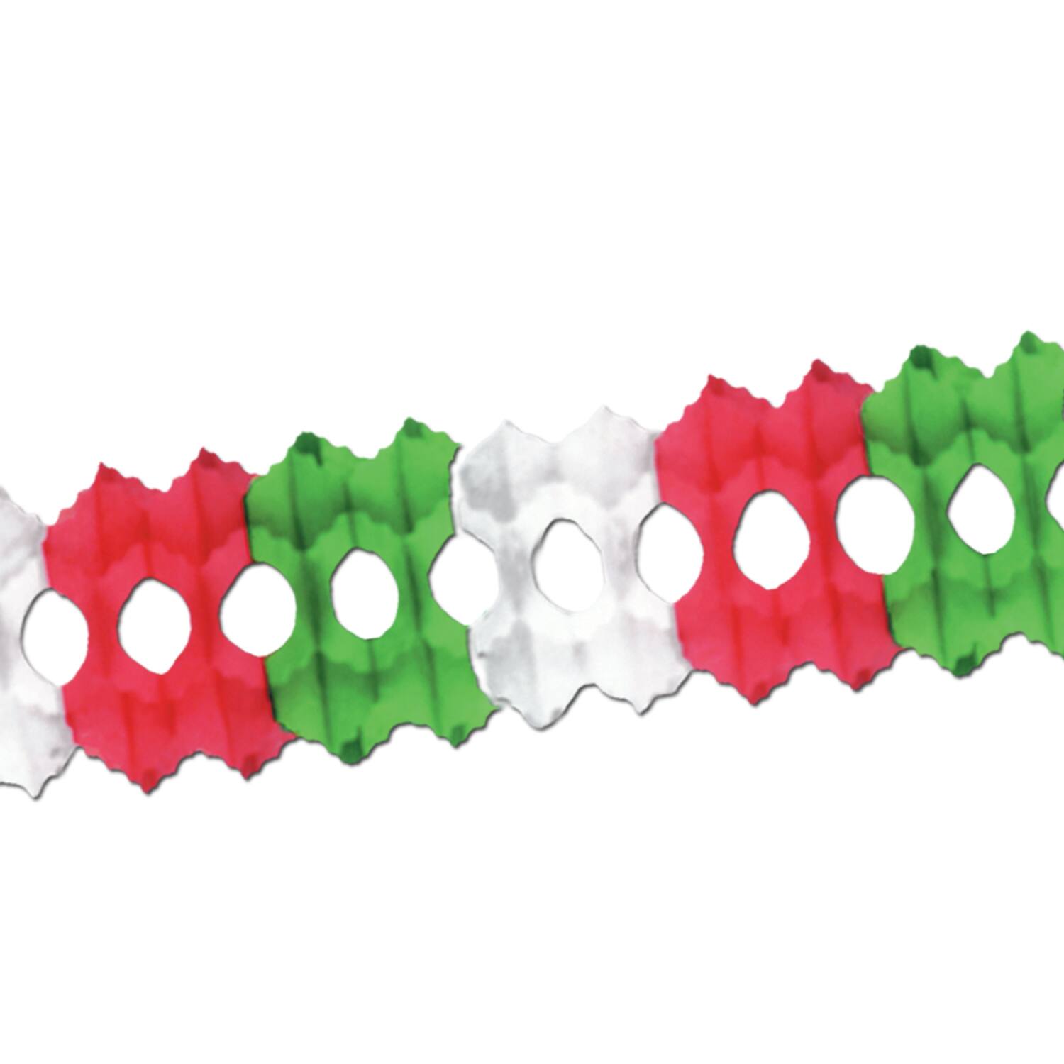 Beistle 12ft. Red, White & Green Arcade Garlands, 2ct.