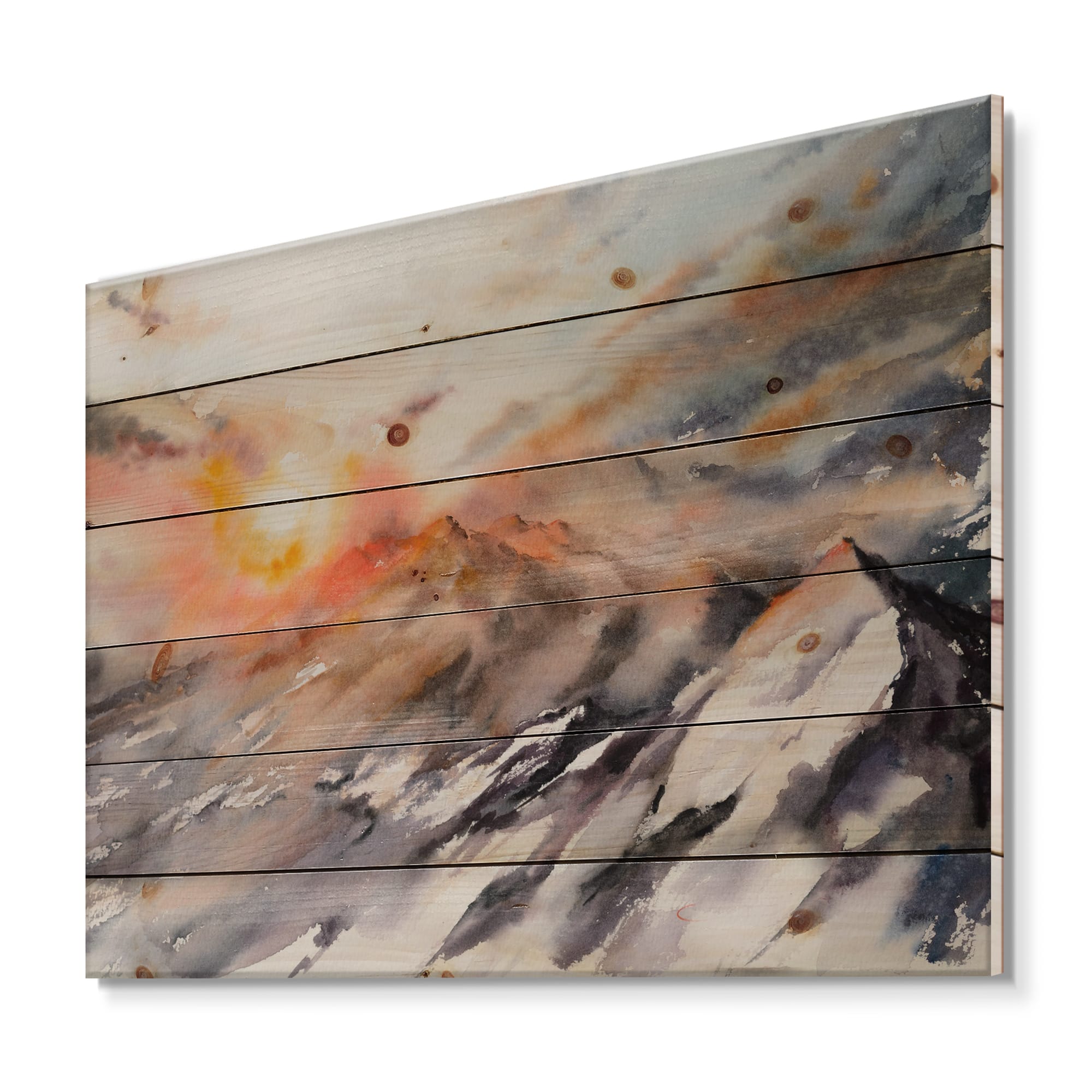 Designart - Majestic Sunset In The Mountains Landscape