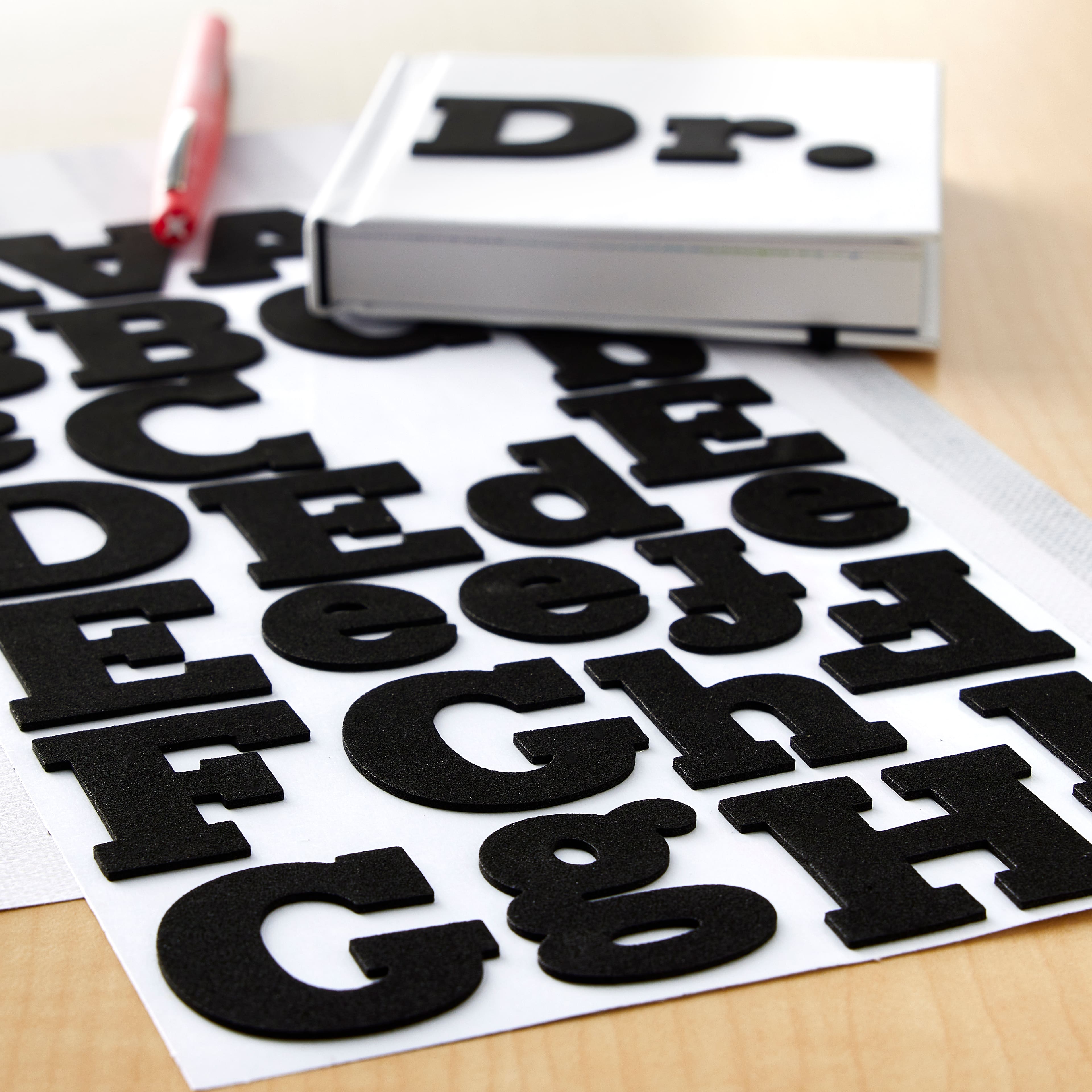 12 Packs: 165 ct. (1,980 total) Large Black Foam Alphabet Stickers by Recollections™
