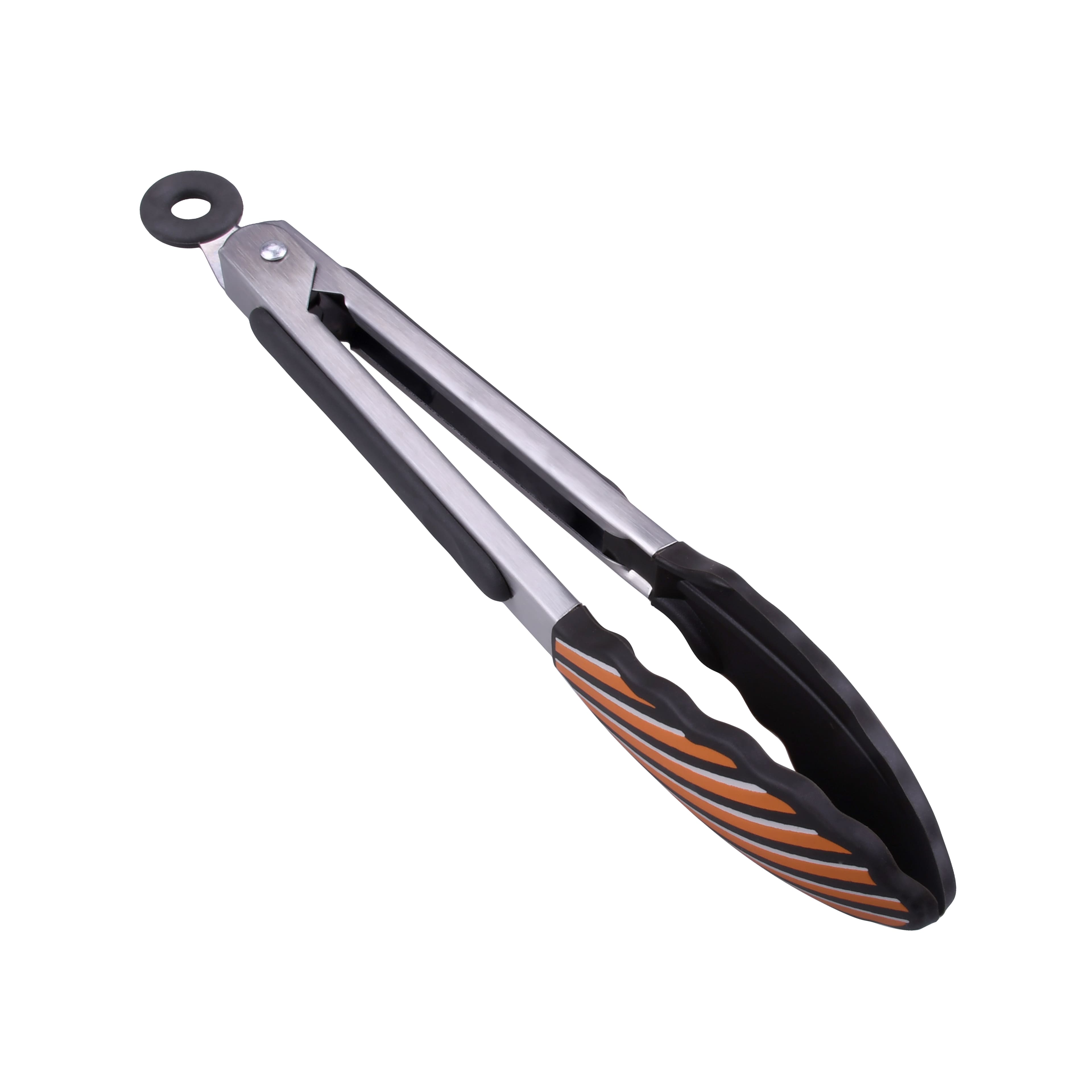 Black & Orange Stripes Mini Tongs by Makery™