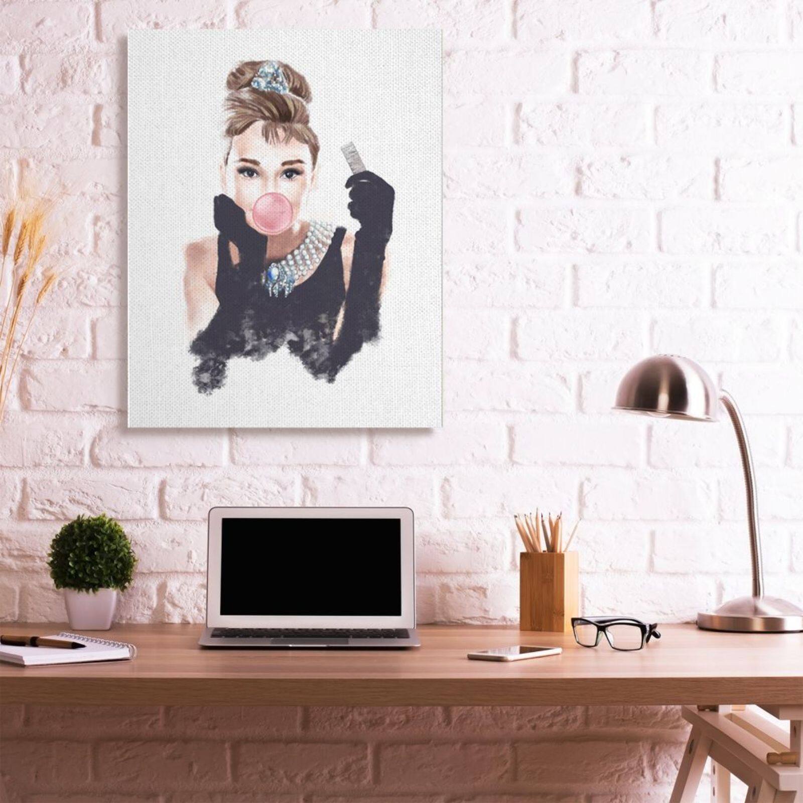 Stupell Industries Breakfast at Bubblegum Famous Fashion Icon Portrait Canvas Wall Art