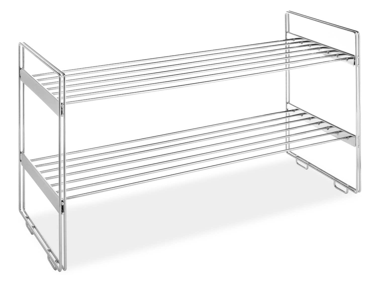 Whitmor Stackable Closet Shelves 2-Tier, Chrome
