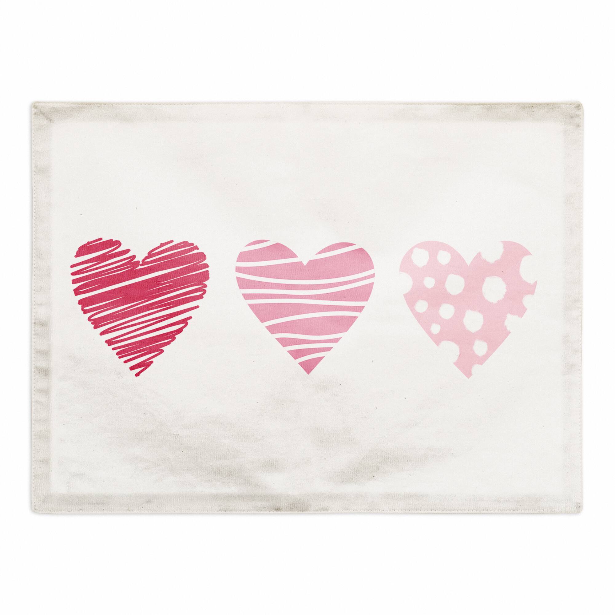 Tri Hearts Poly Twill Placemat