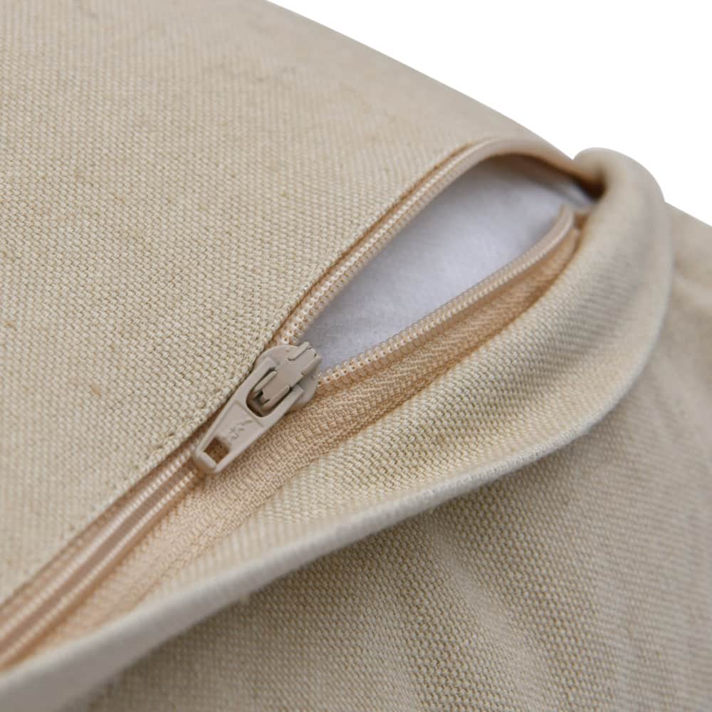 Hello Honey® Natural & Beige Embroidery Cotton Pillow