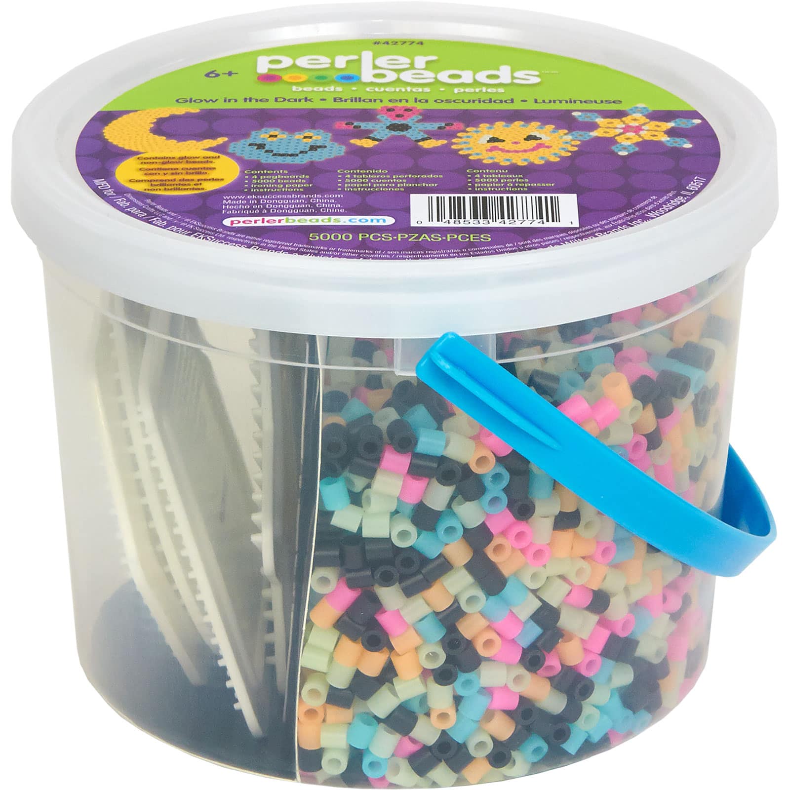8 Pack: Perler Beads™ Glow in the Dark Activity Bucket