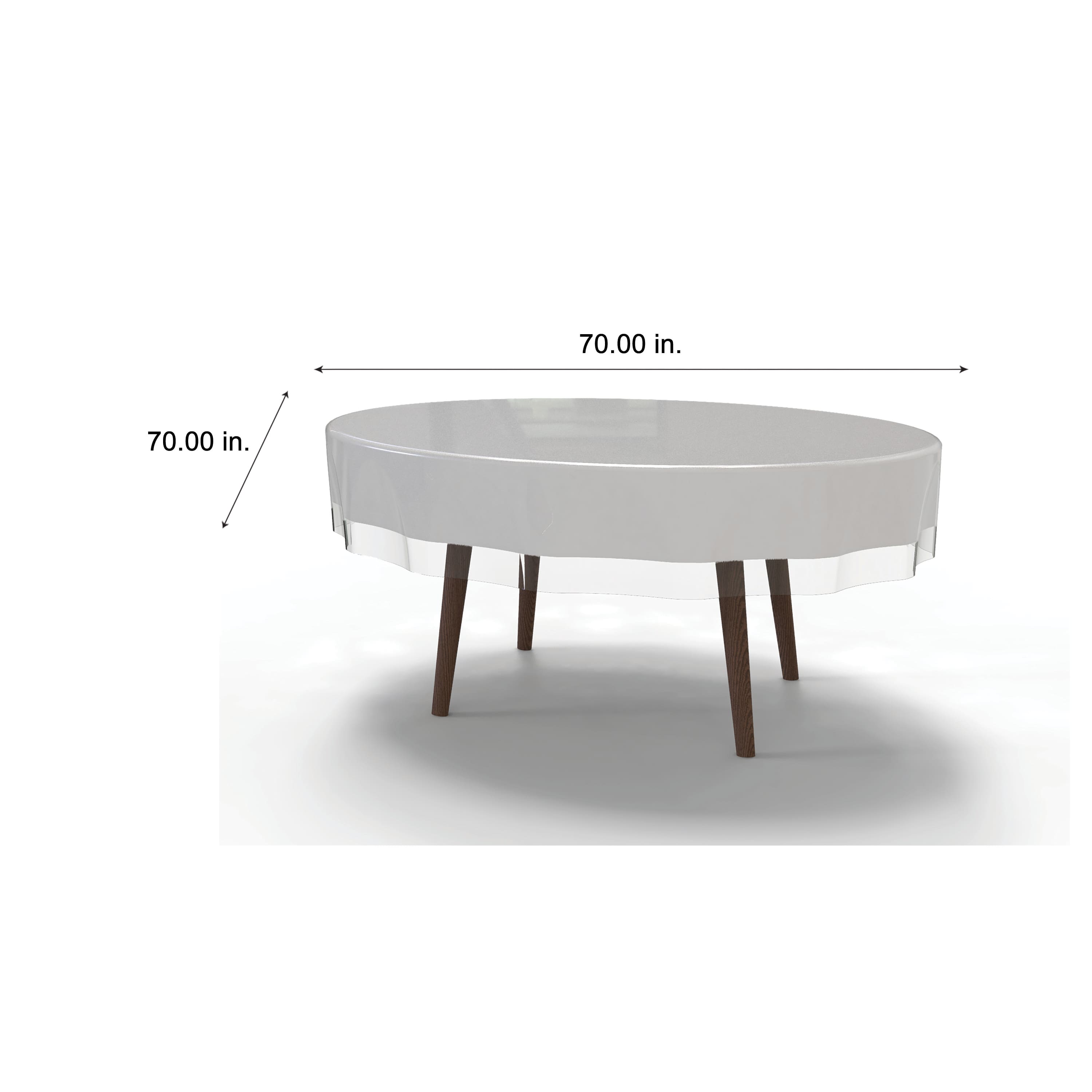 Home Details 70" Clear Round Tablecloth Protector