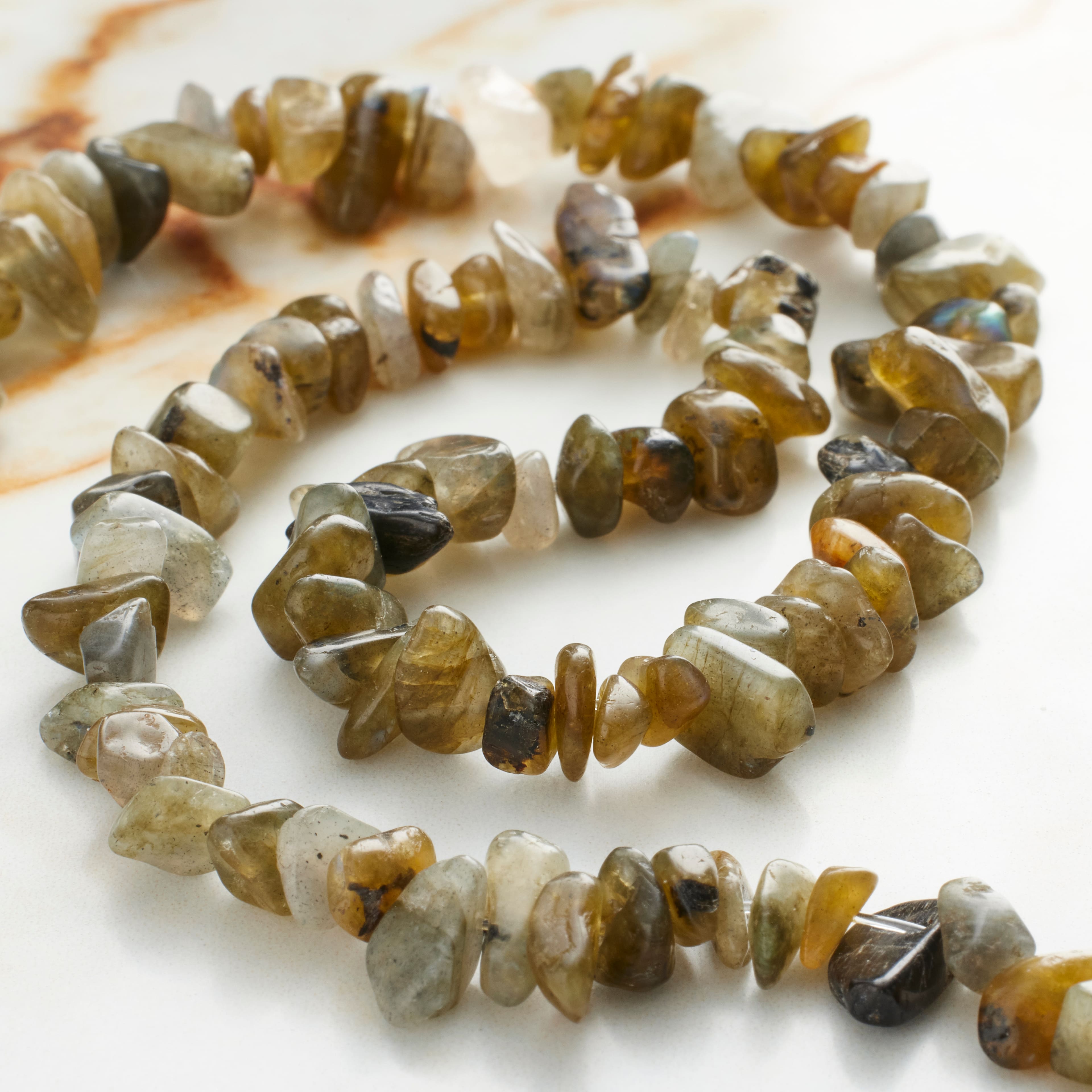 12 Packs: 4 ct. (48 total) Gray Labradorite Chip Beads by Bead Landing™