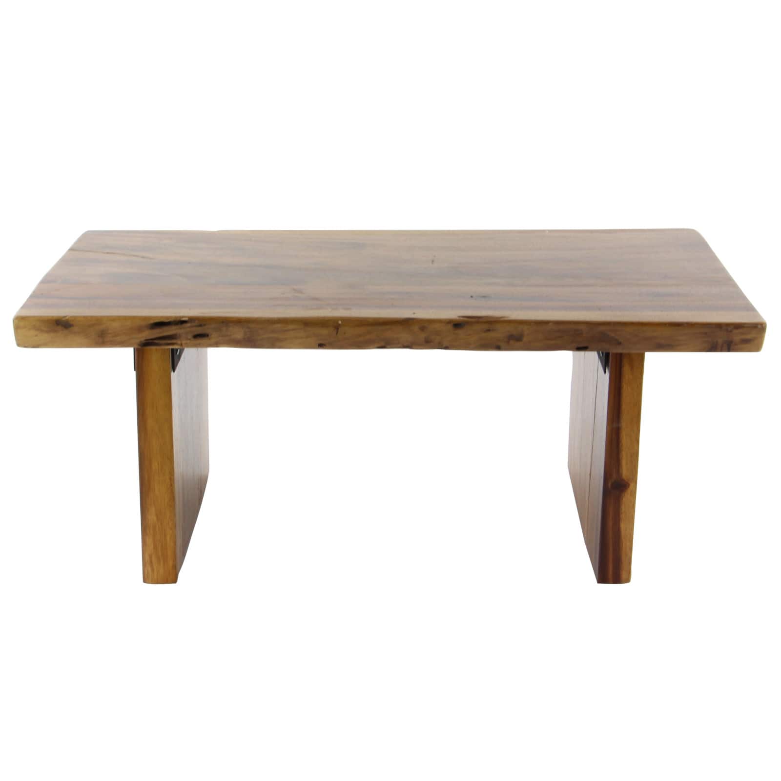 Brown Wood Contemporary Coffee Table, 16" x  40" x  24"