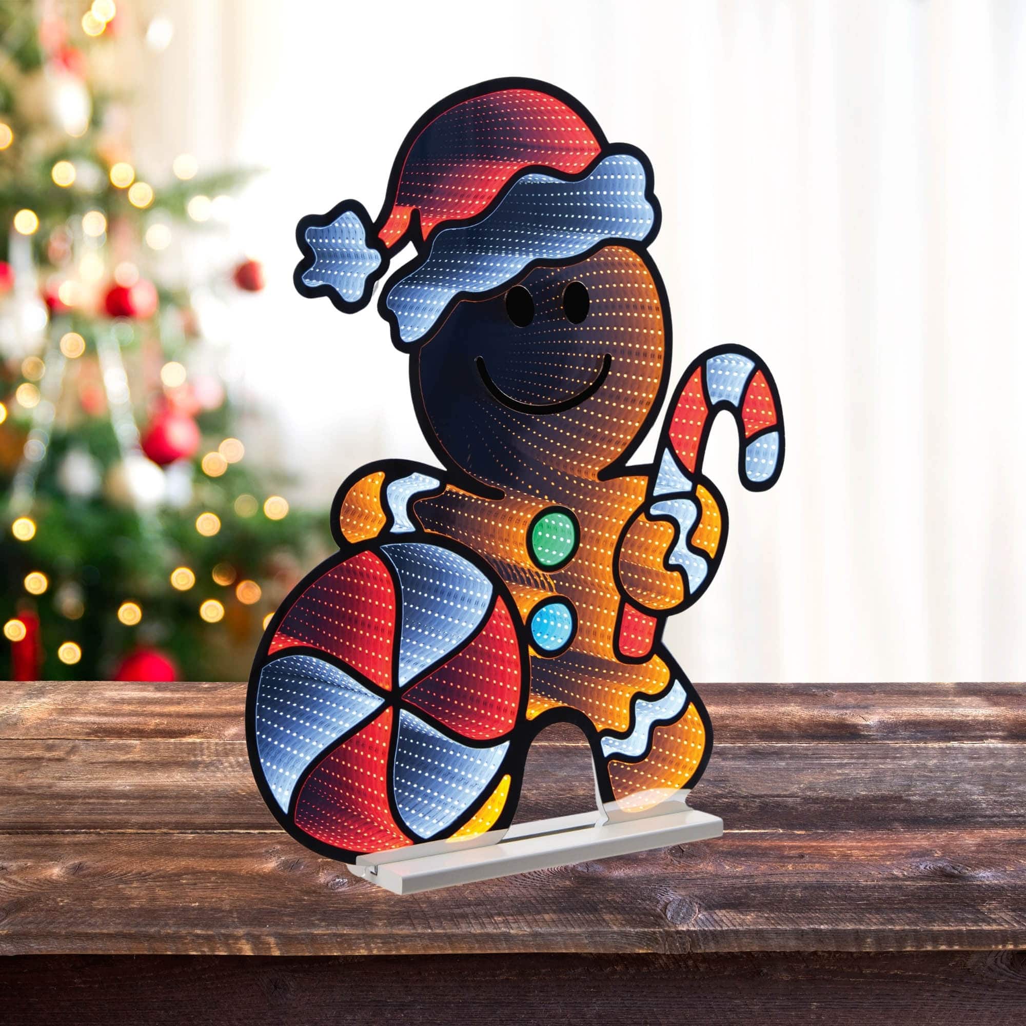 31" Peppermint Gingerbread Man EkkoLight