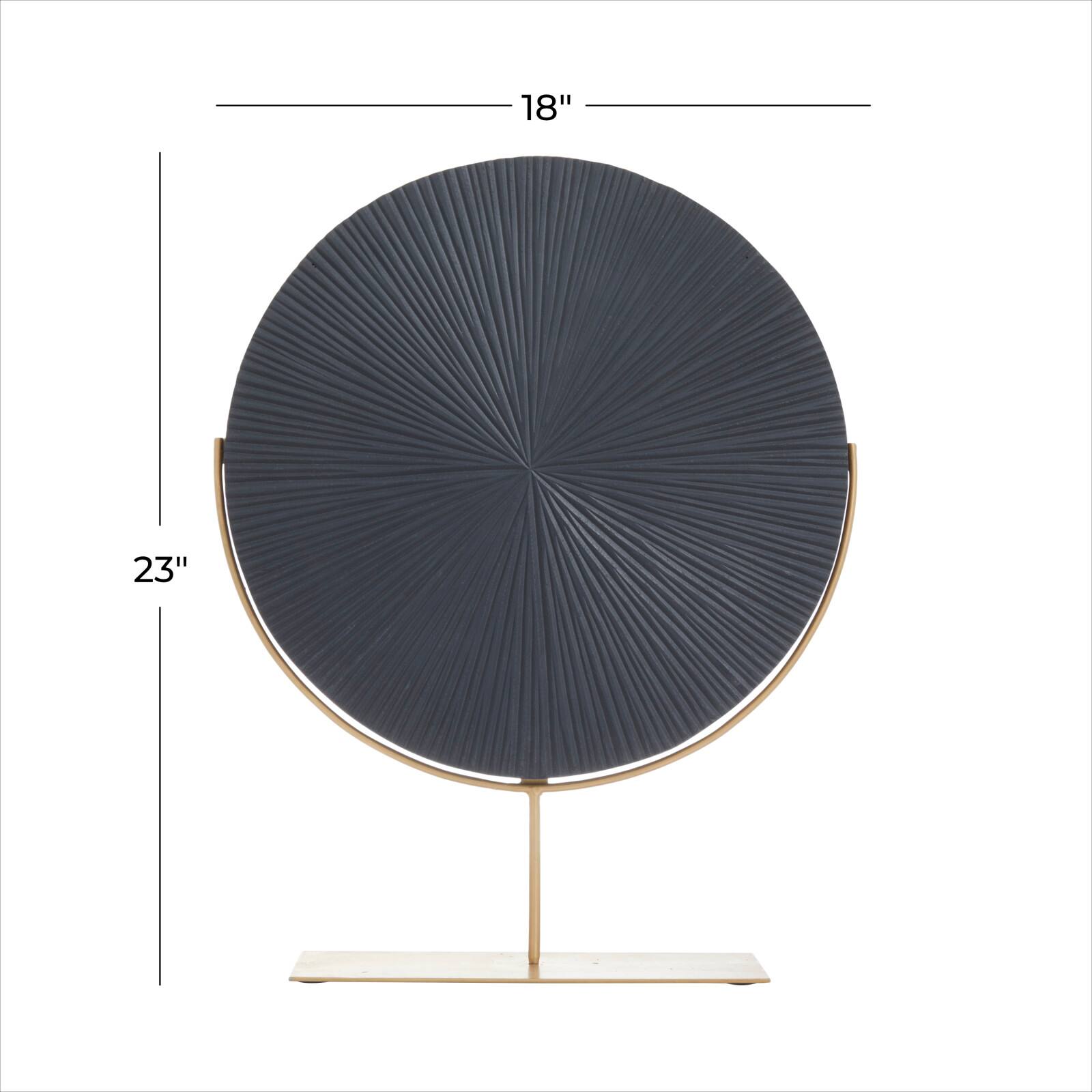 CosmoLiving by Cosmopolitan Black Iron Contemporary Sculpture, 23" x 18" x 4"